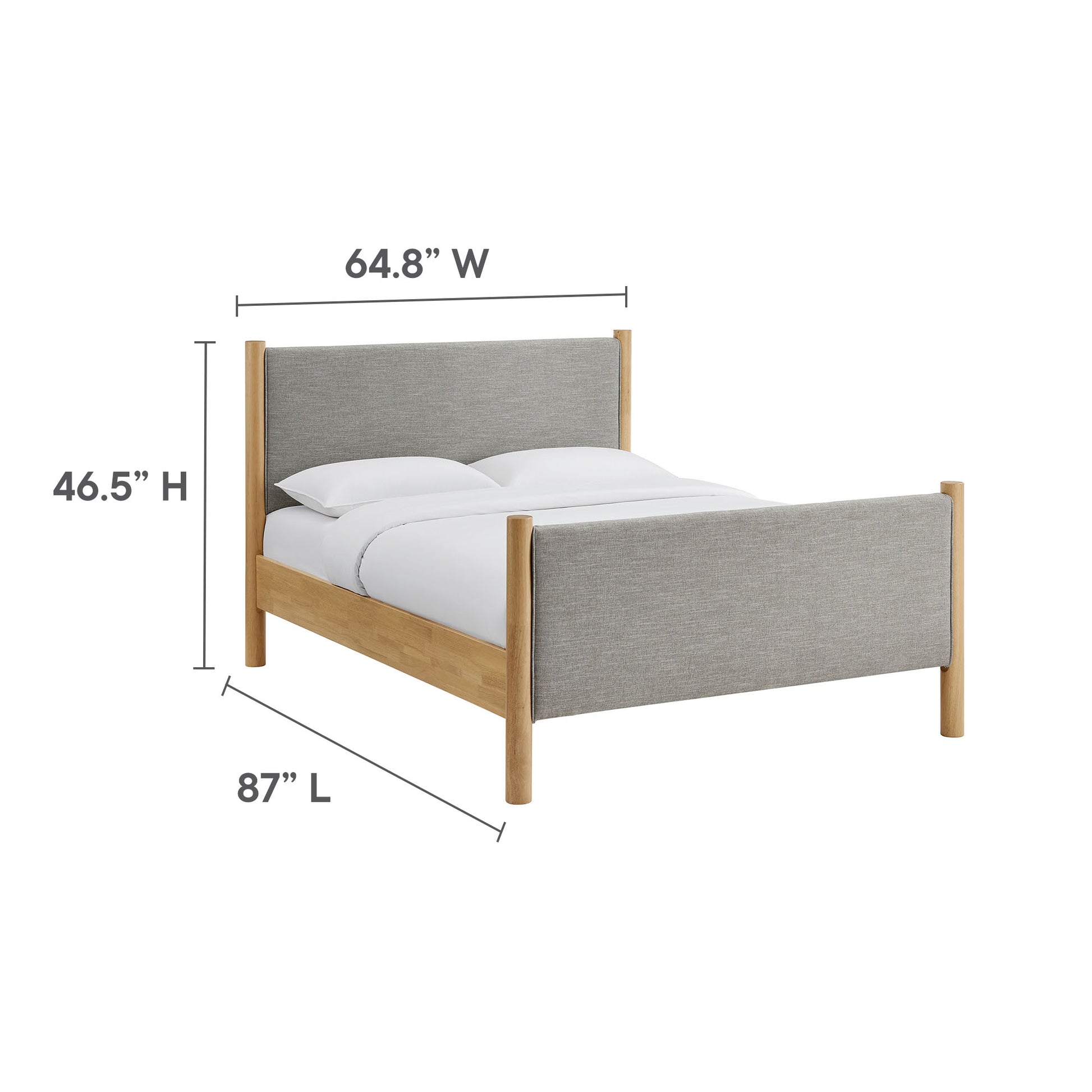 Maven Fabric Upholstered Platform Bed
