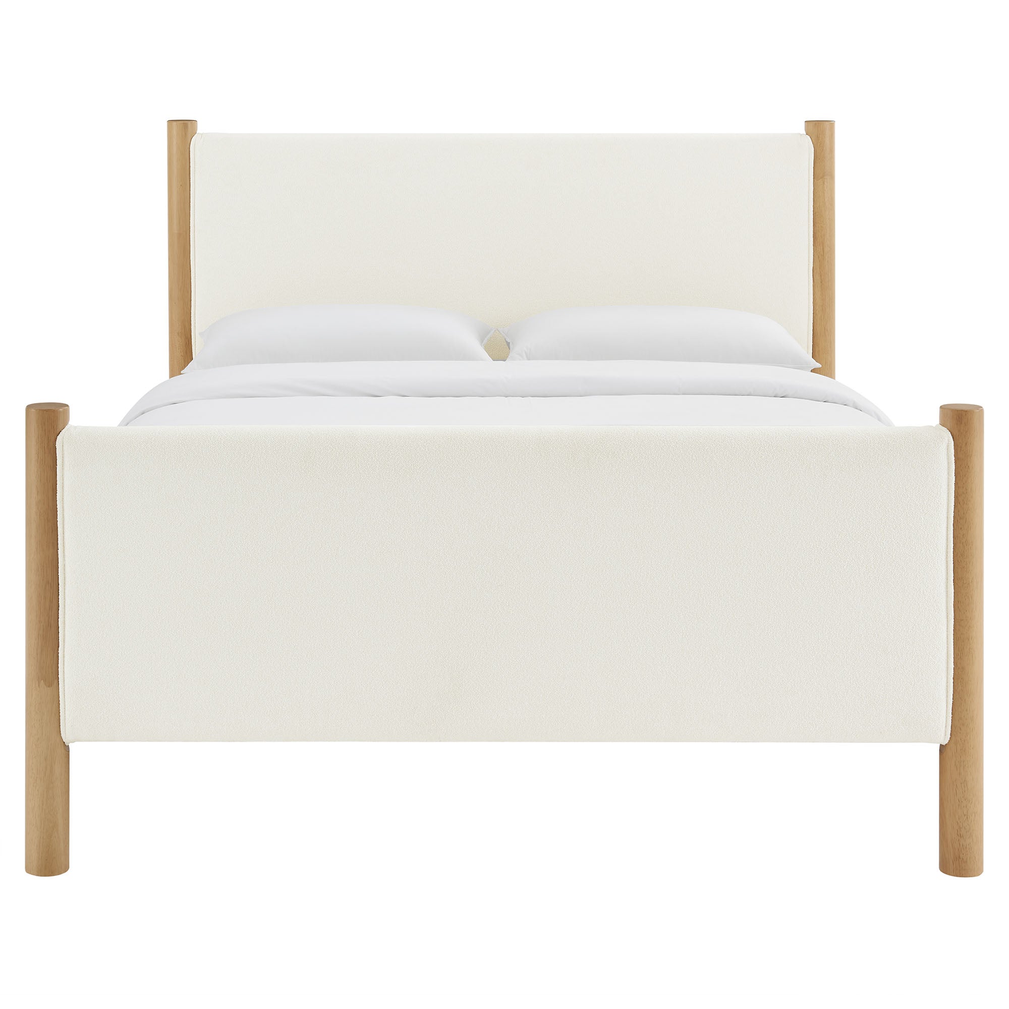 Maven Queen Size Boucle Upholstered Platform Bed