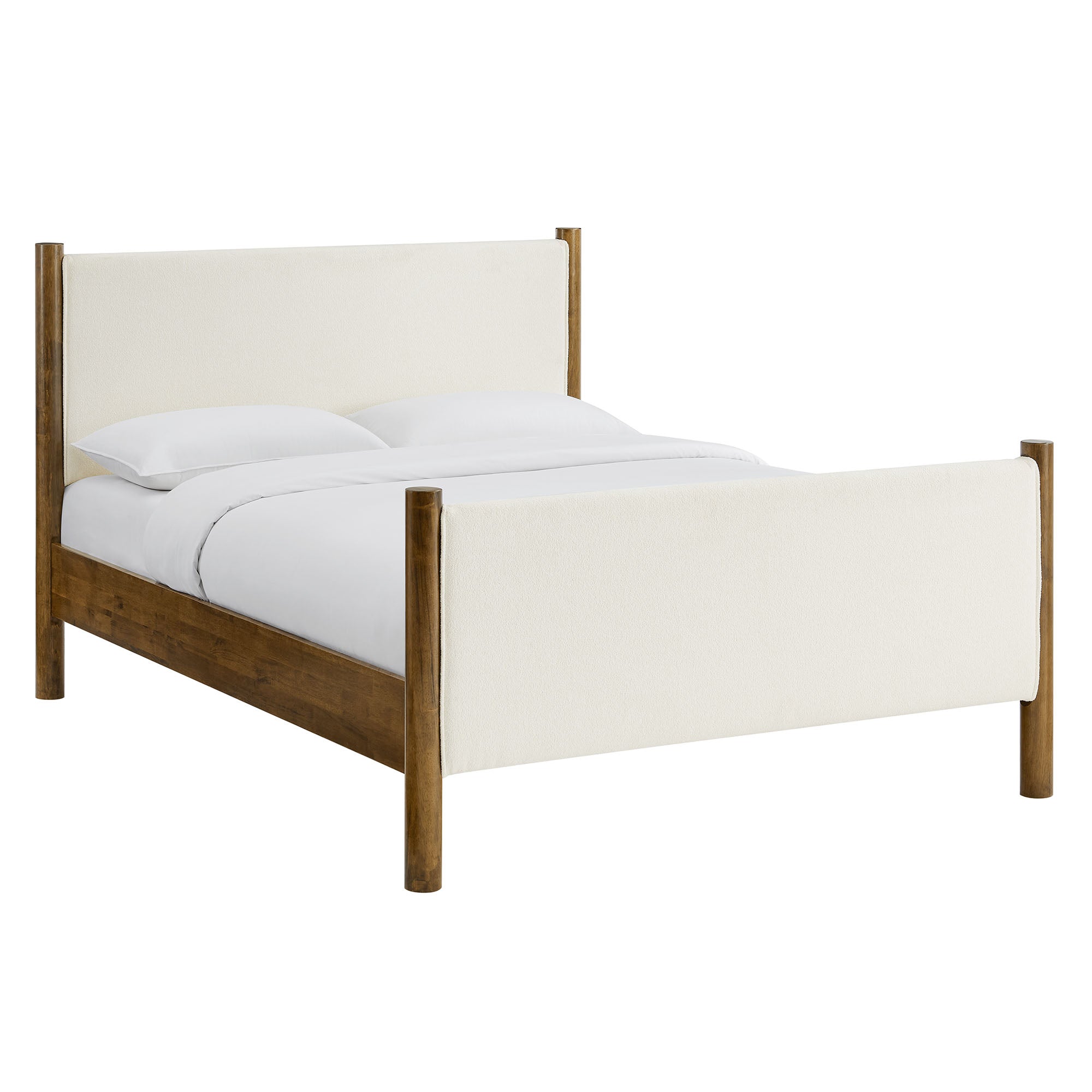 Maven Queen Size Boucle Upholstered Platform Bed