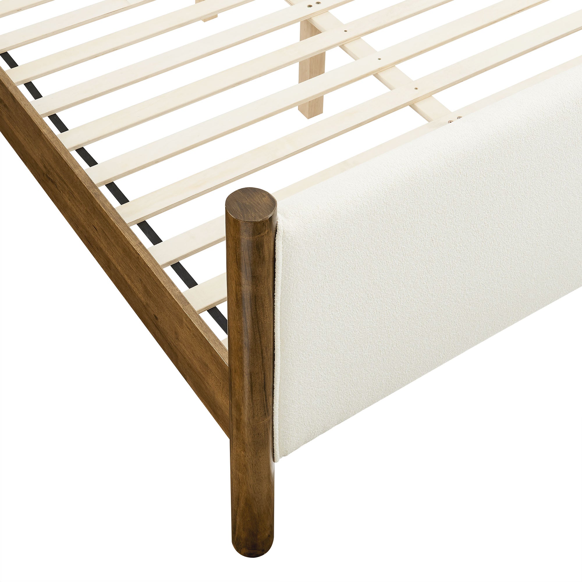 Maven Queen Size Boucle Upholstered Platform Bed