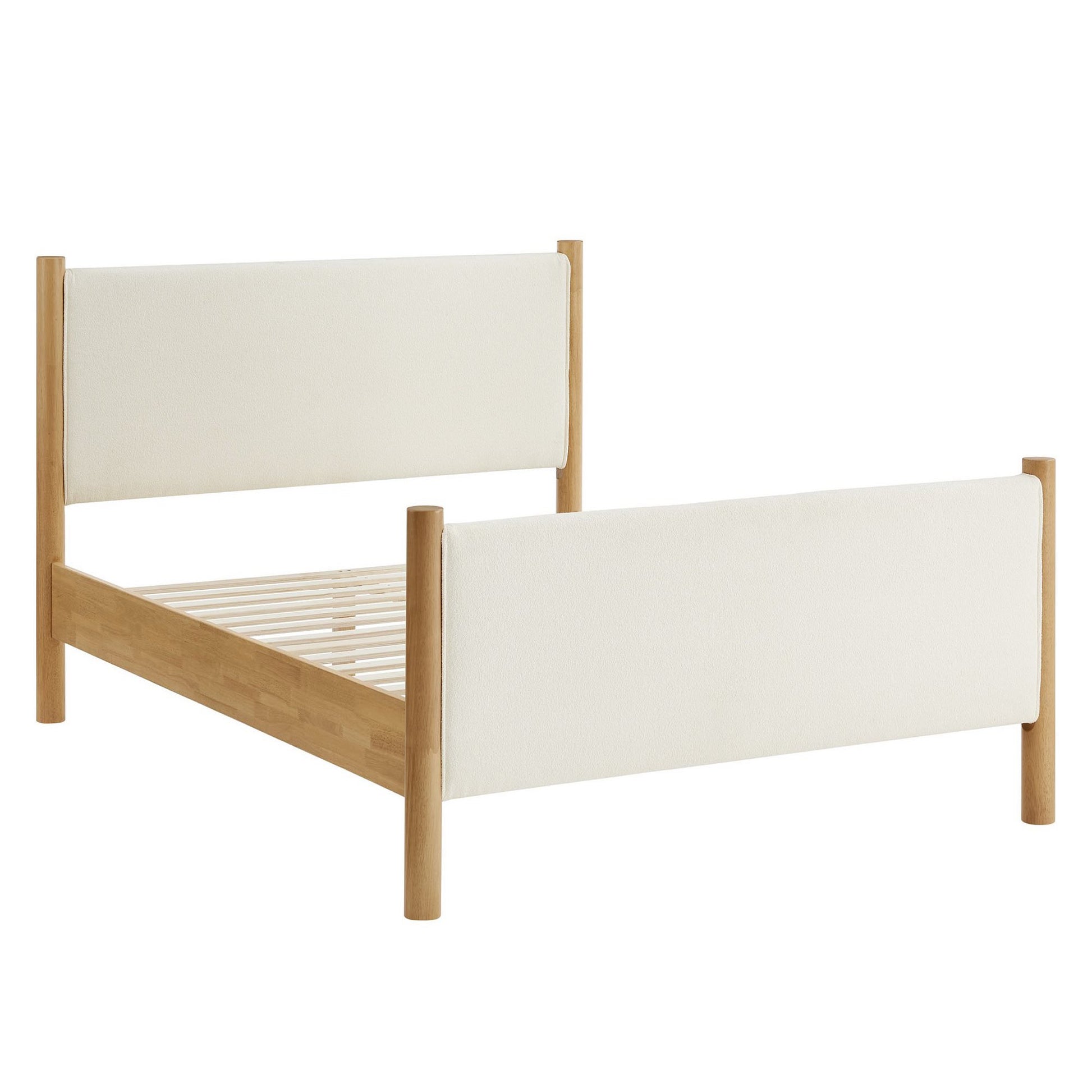 Maven King Size Boucle Upholstered Platform Bed