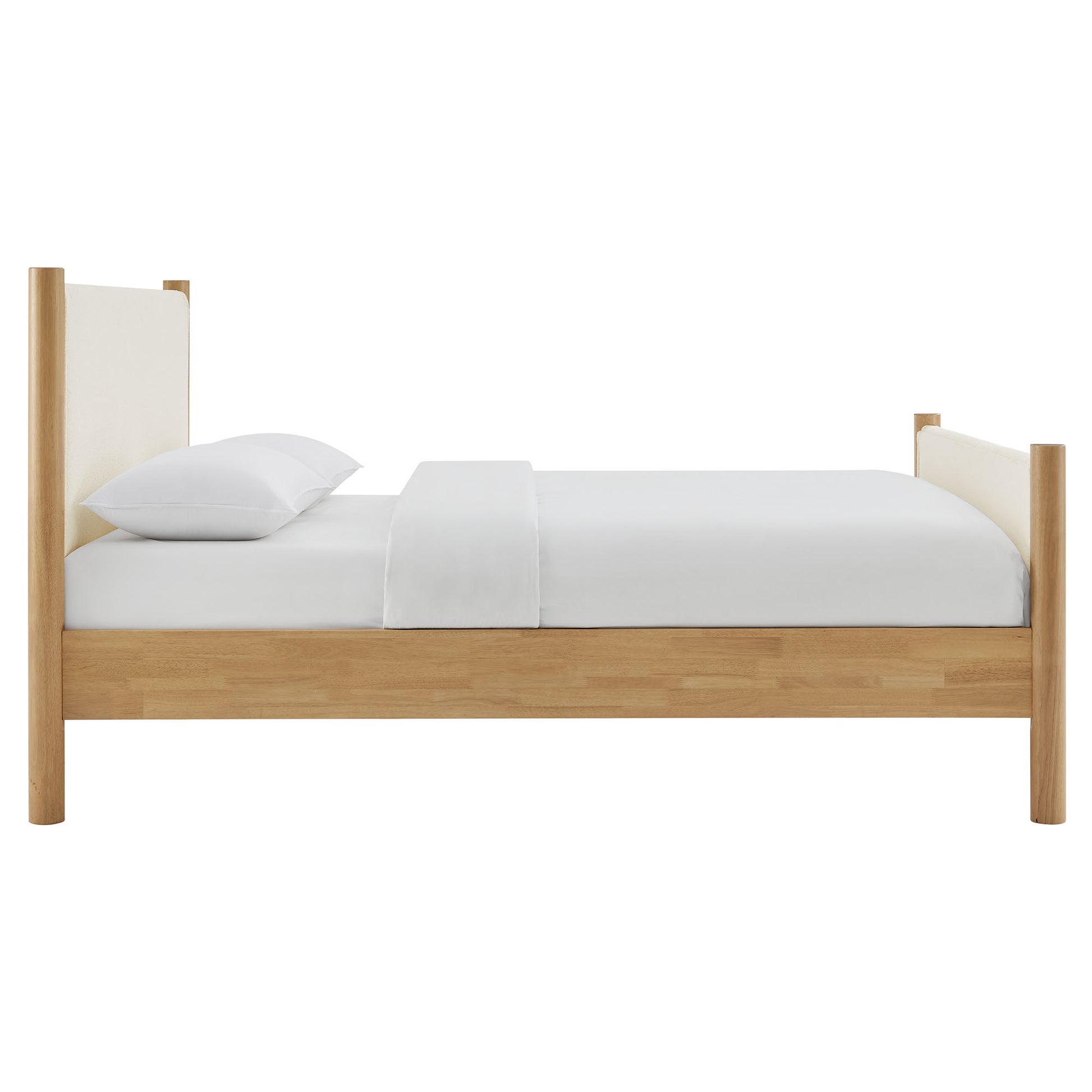 Maven King Size Boucle Upholstered Platform Bed