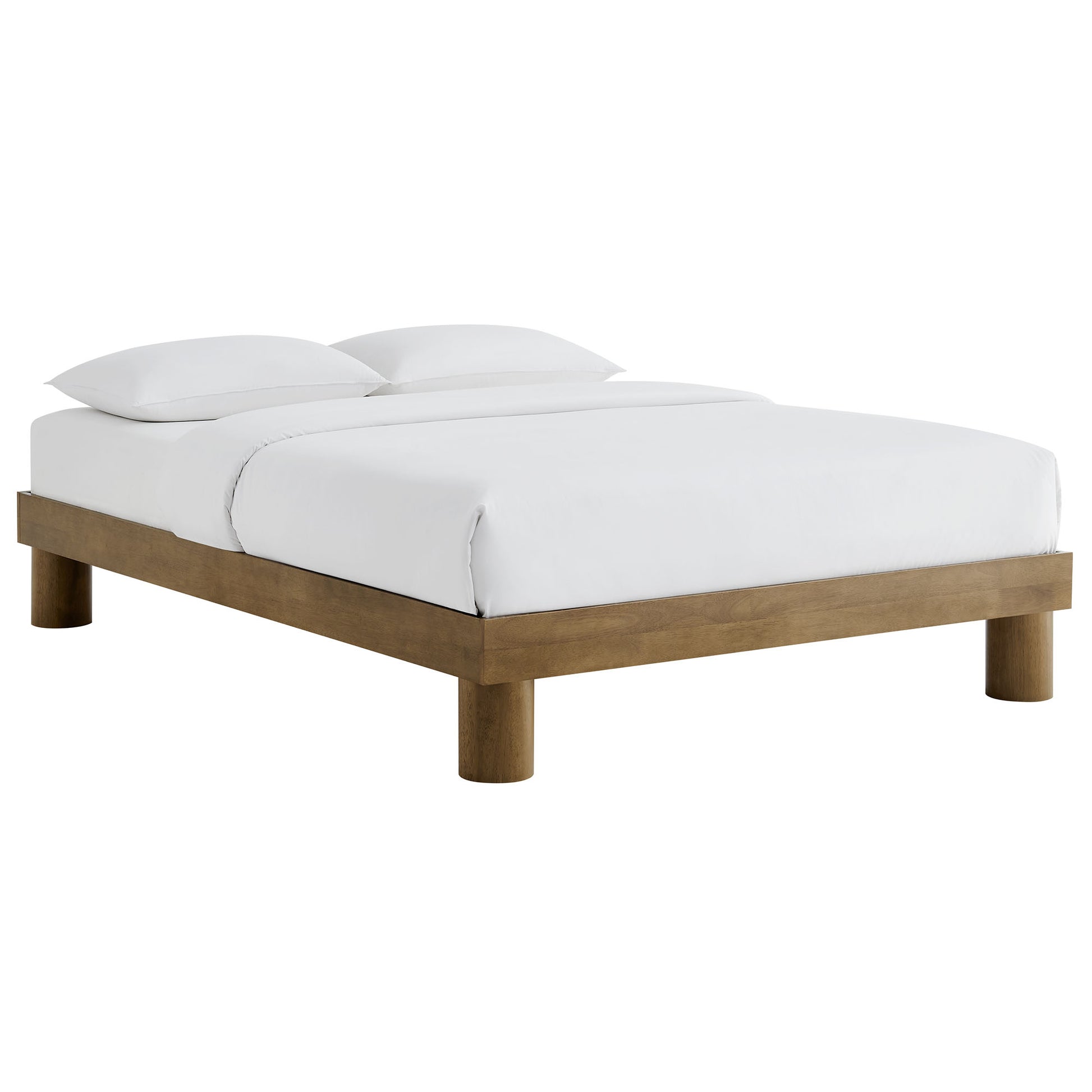 Runa Wood King Platform Bed - French Oak