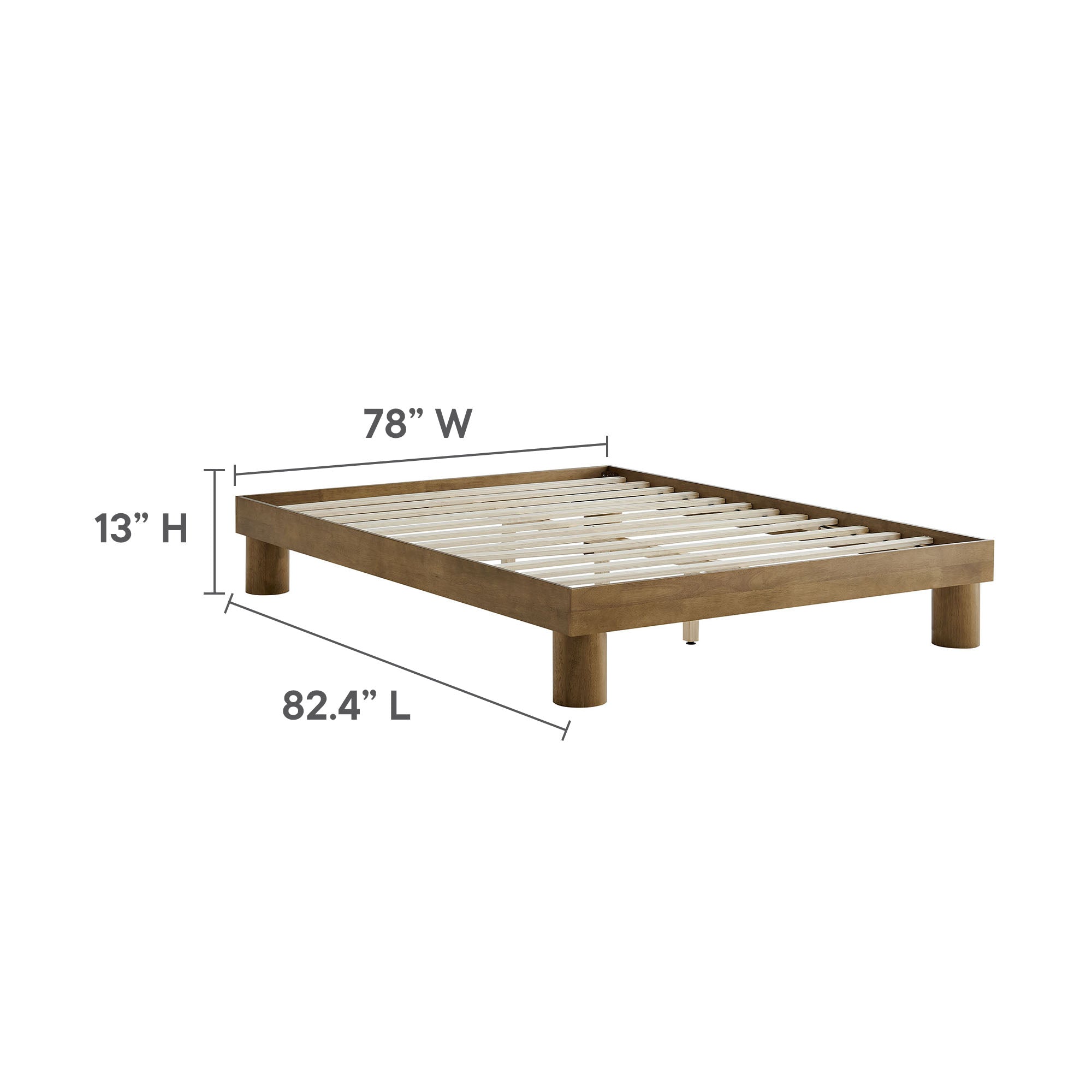 Runa Wood King Platform Bed
