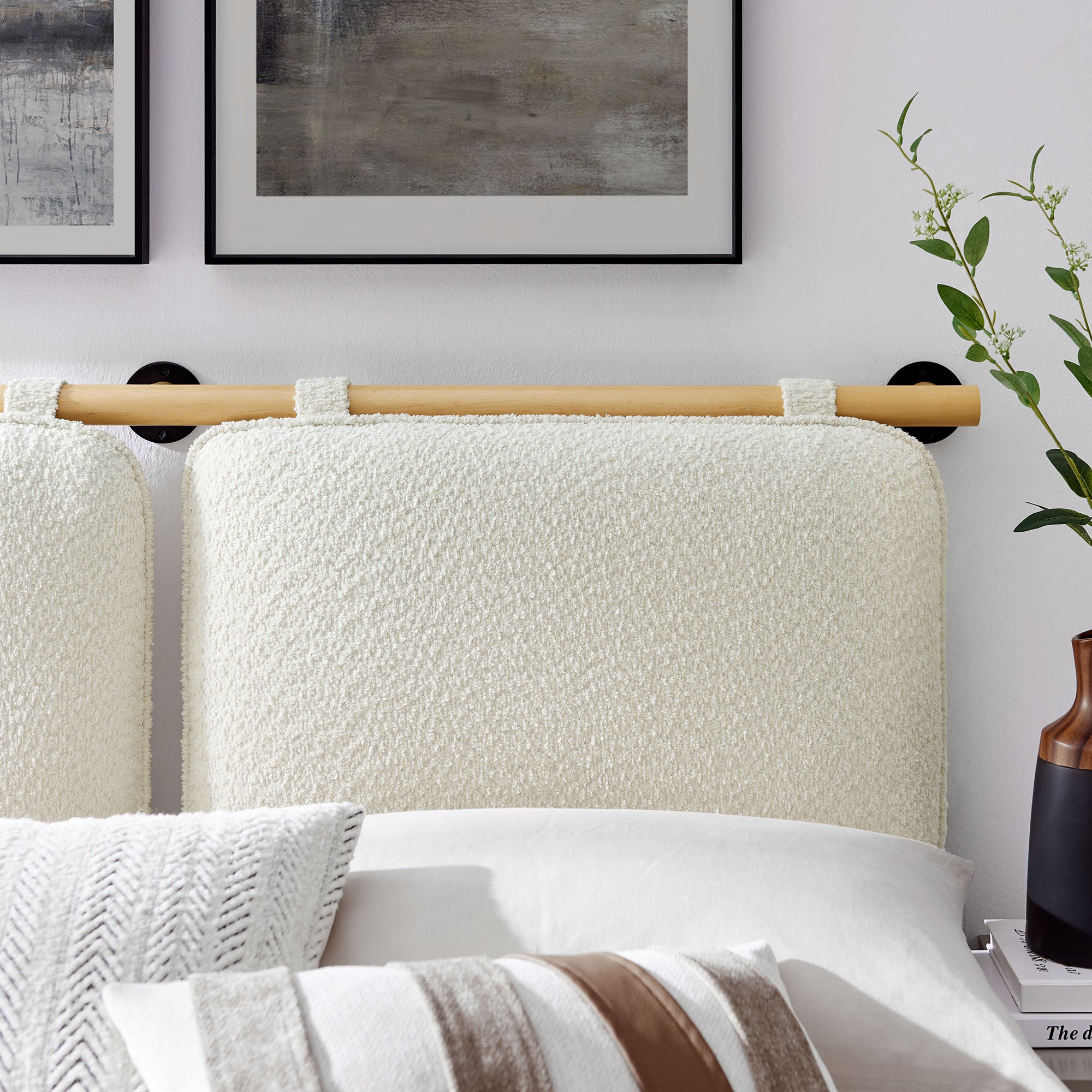 Anela Wall-Mounted Chenille Upholstered Full Headboard