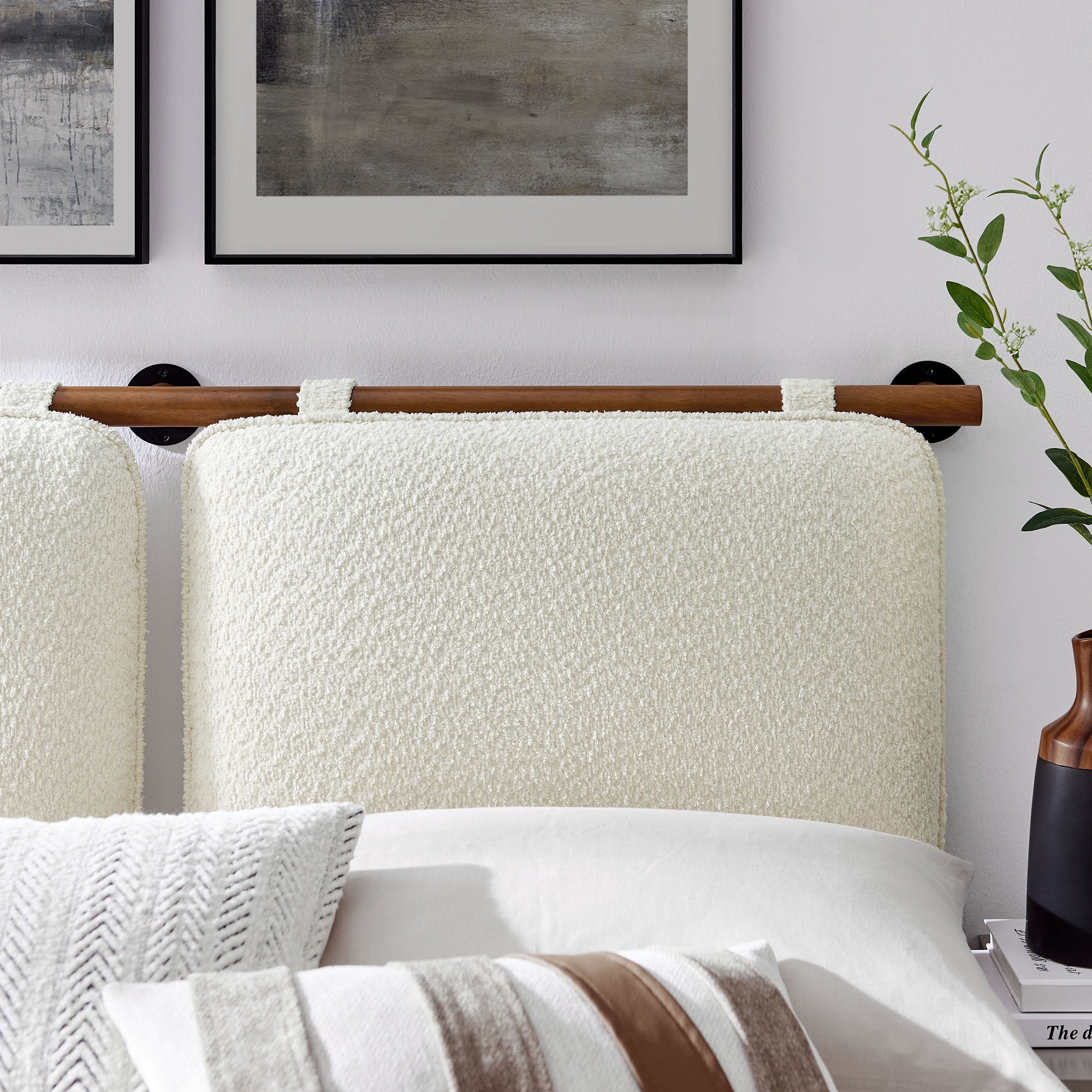 Anela Wall-Mounted Chenille Upholstered Full Headboard