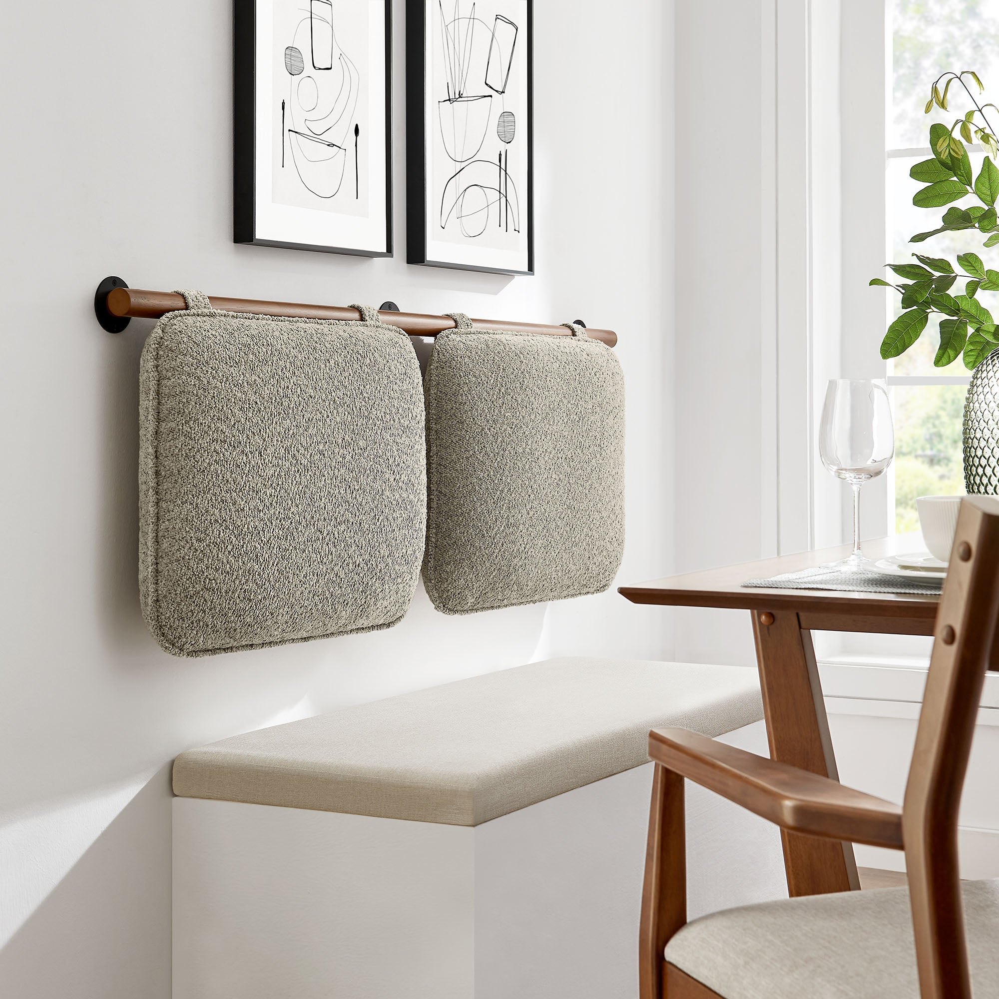 Anela Wall-Mounted Chenille Upholstered Full Headboard