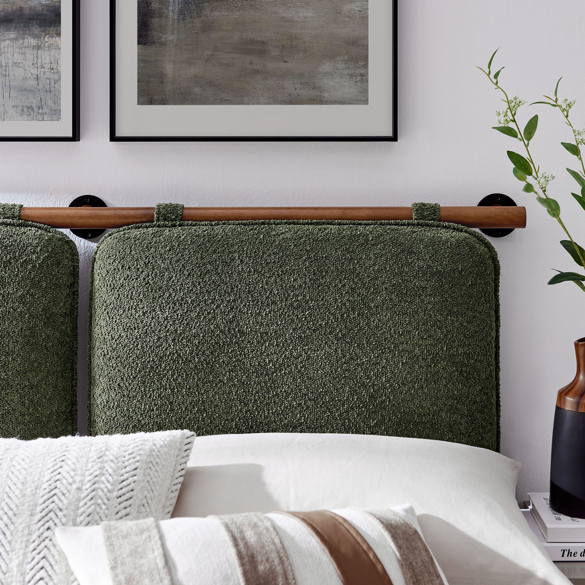 Anela Wall-Mounted Chenille Upholstered Full Headboard