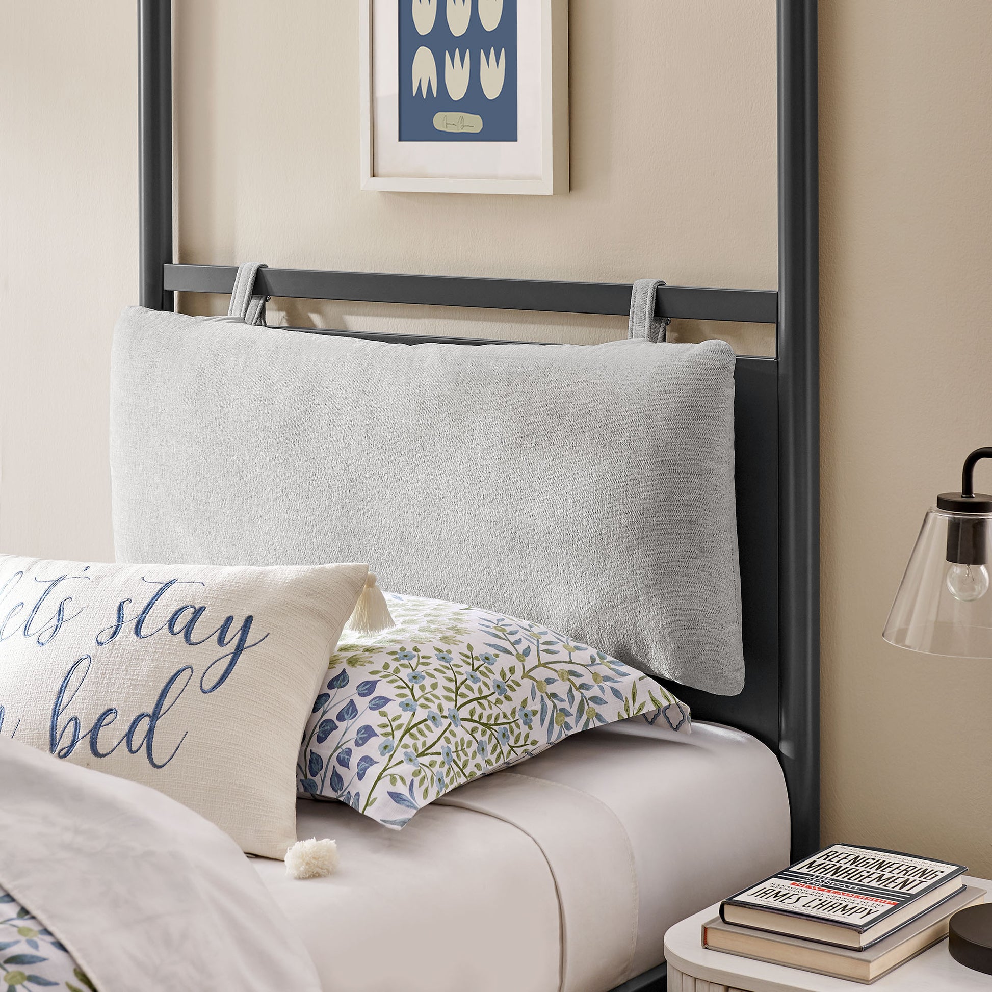 Marlowe 4-Poster Canopy Metal Twin Platform Bed