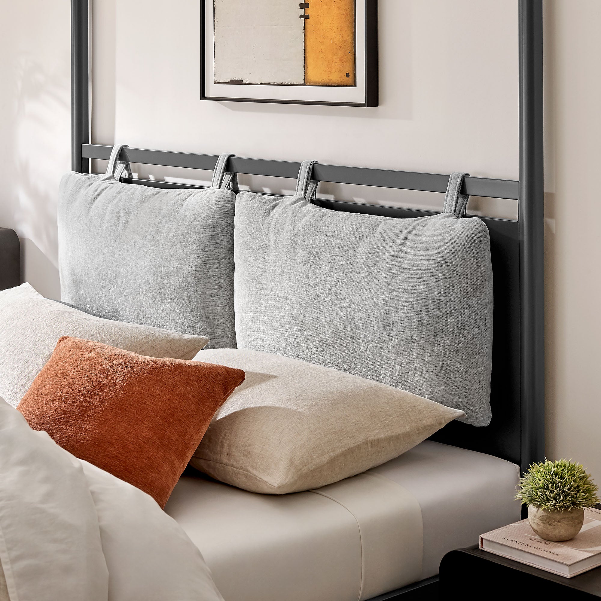 Marlowe 4-Poster Canopy Metal Full Platform Bed