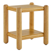 Arcus Rectangular 2-Tier Side Table - Oak