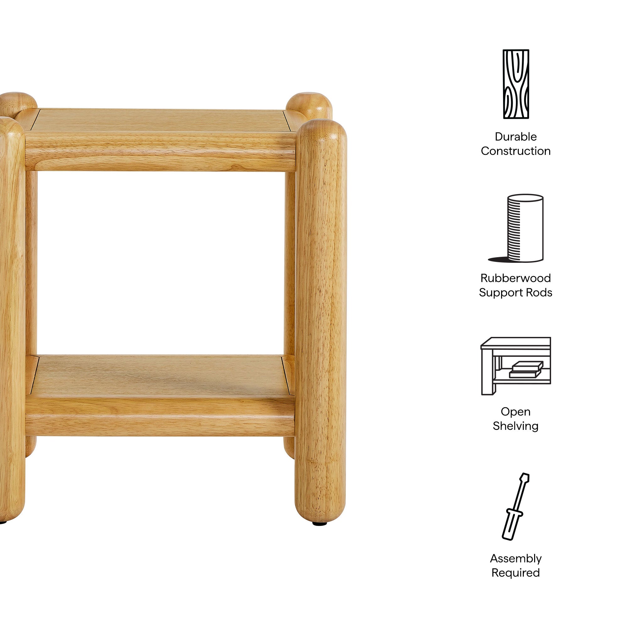 Arcus Rectangular 2-Tier Side Table