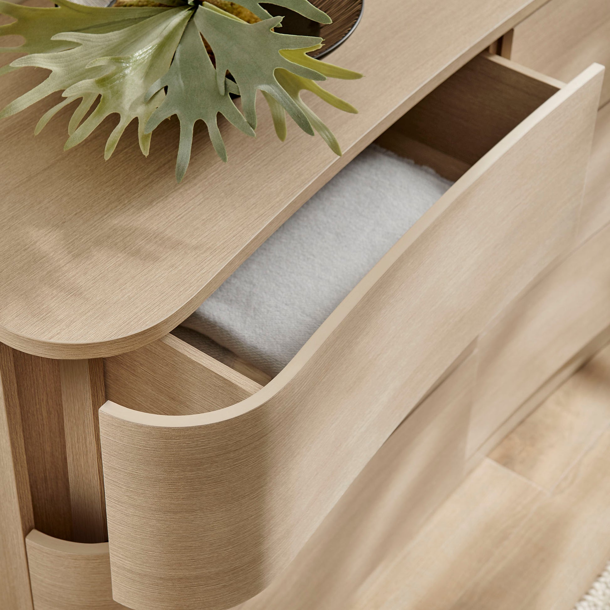 Mirae 6-Drawer Curved Dresser