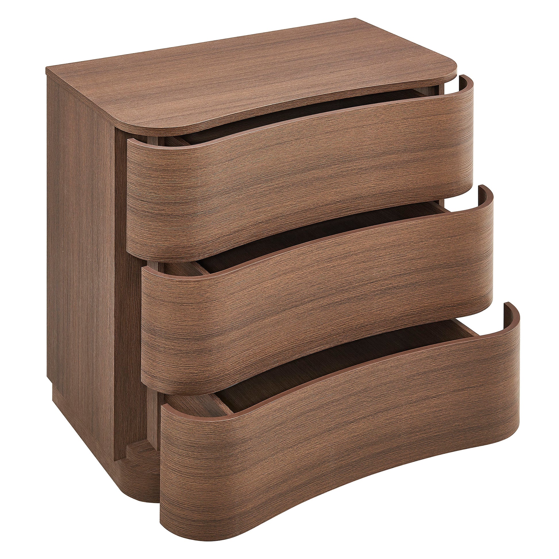 Mirae 3-Drawer Curved Compact Dresser
