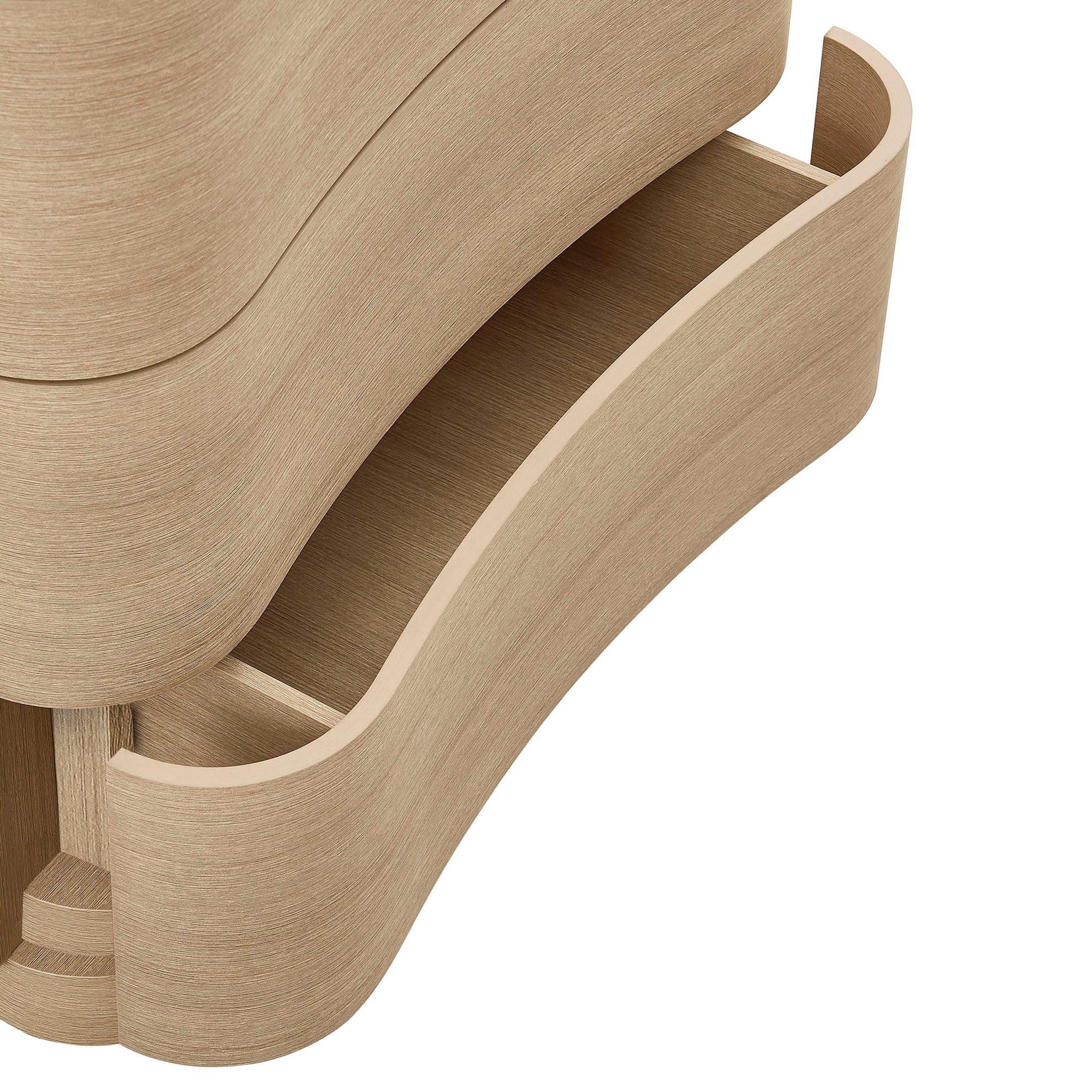 Mirae 3-Drawer Curved Compact Dresser