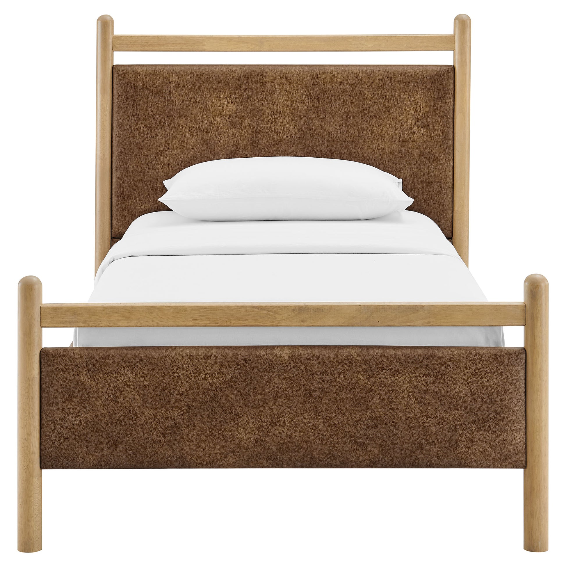 Ginny Twin Size Vegan Leather Platform Bed Frame