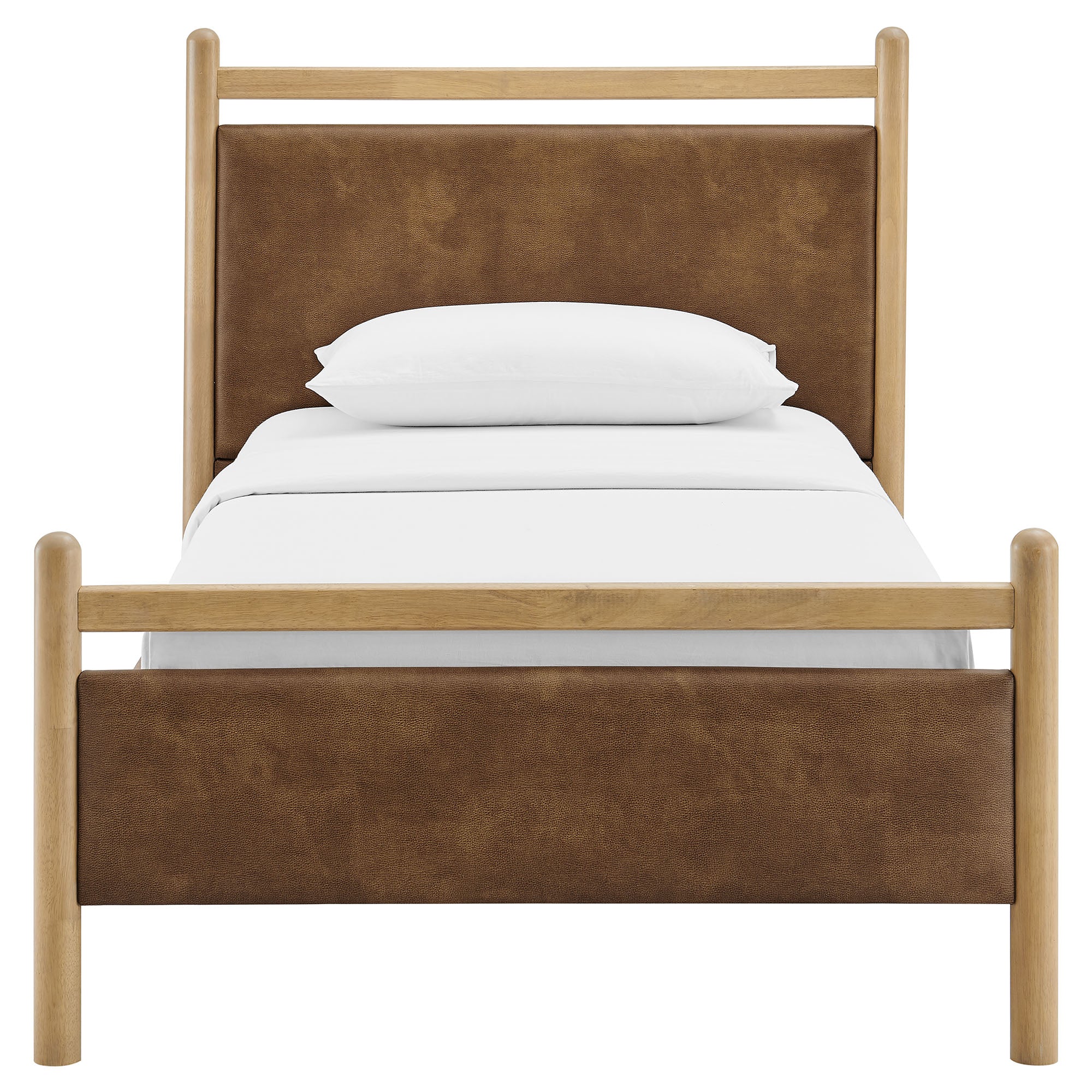 Ginny Twin Size Vegan Leather Platform Bed Frame