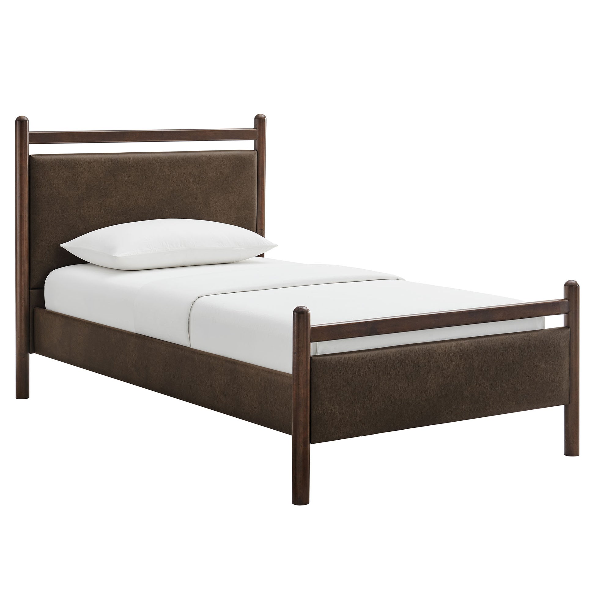 Ginny Twin Size Vegan Leather Platform Bed Frame