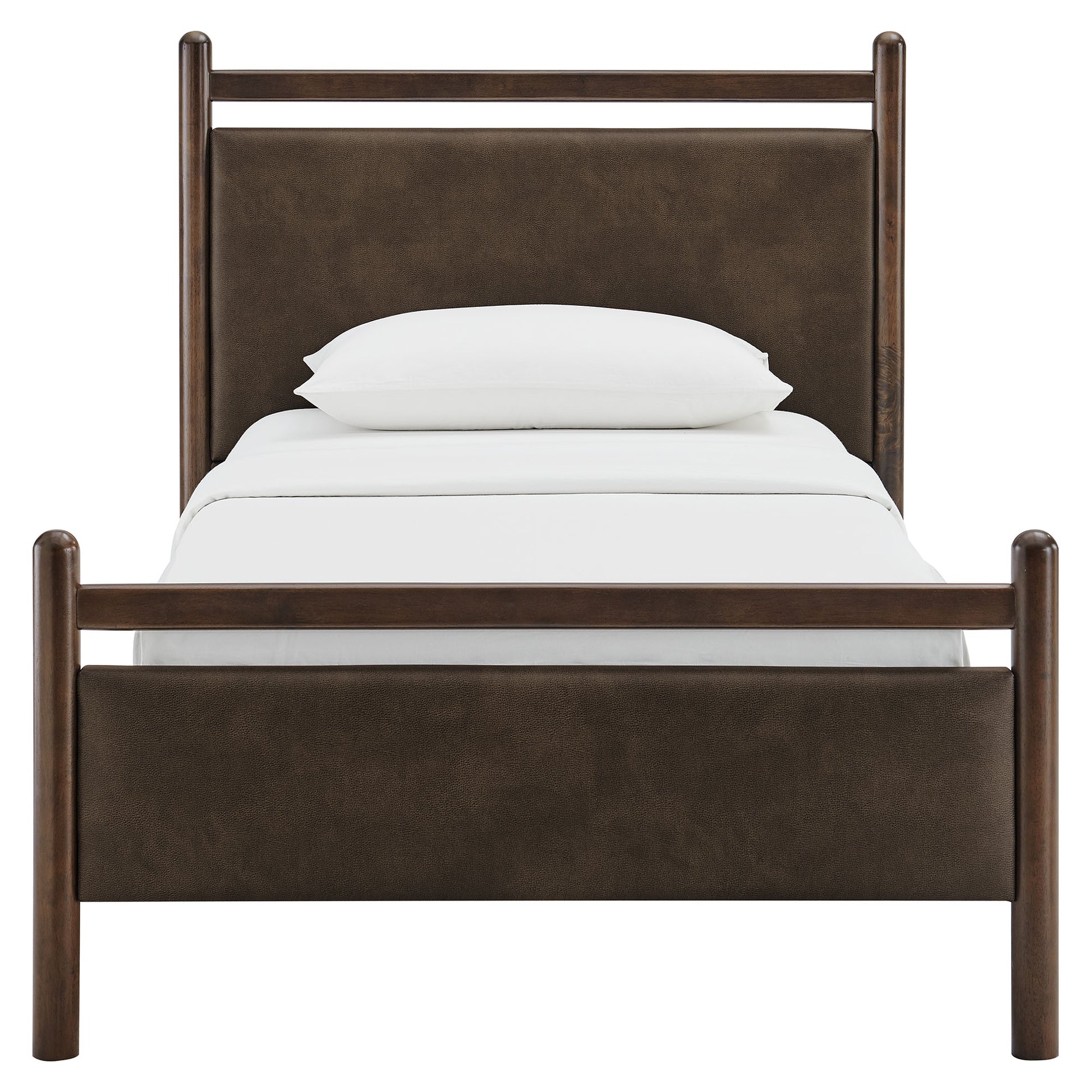 Ginny Twin Size Vegan Leather Platform Bed Frame