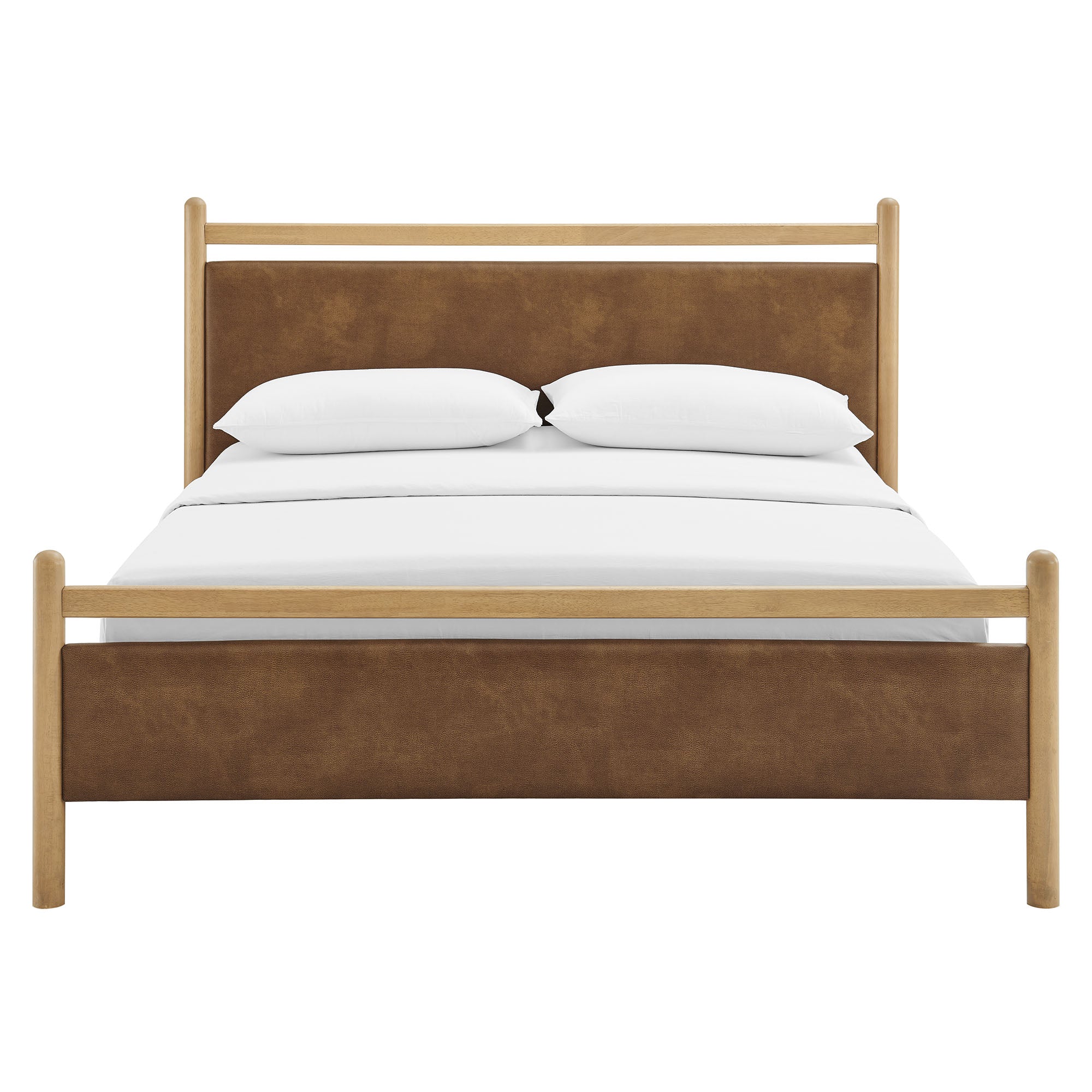 Ginny Full Size Vegan Leather Platform Bed Frame