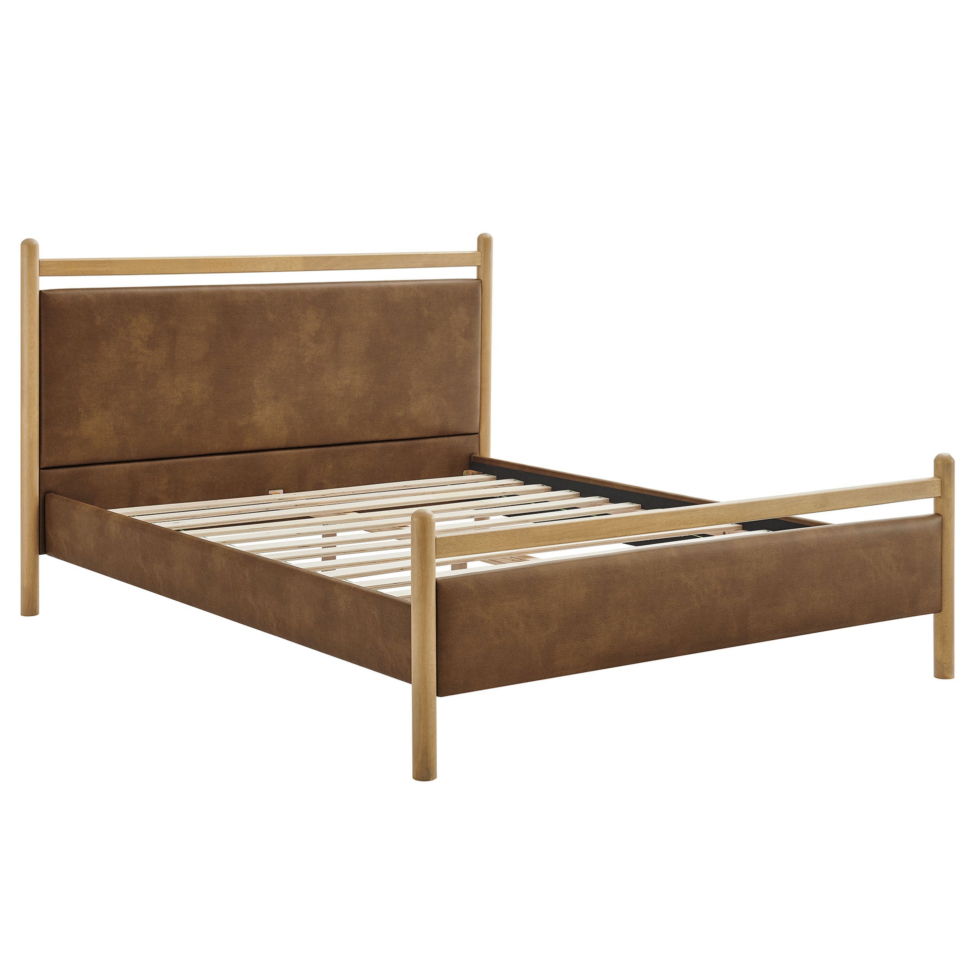 Ginny King Size Vegan Leather Platform Bed Frame