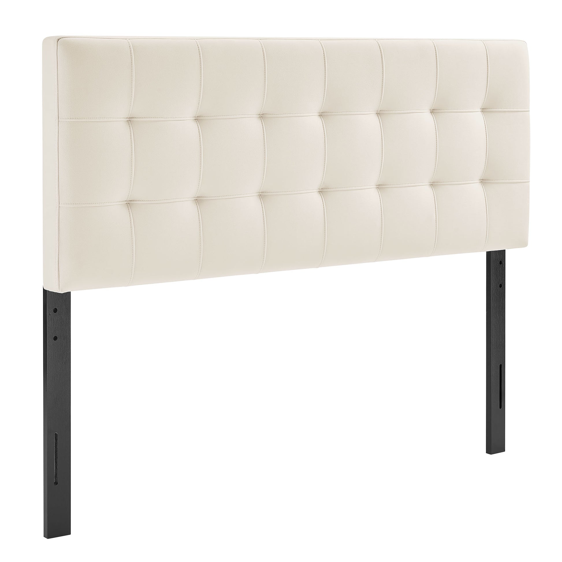 Lily Stain-Resistant Performance Velvet Full Size Headboard - Alabaster