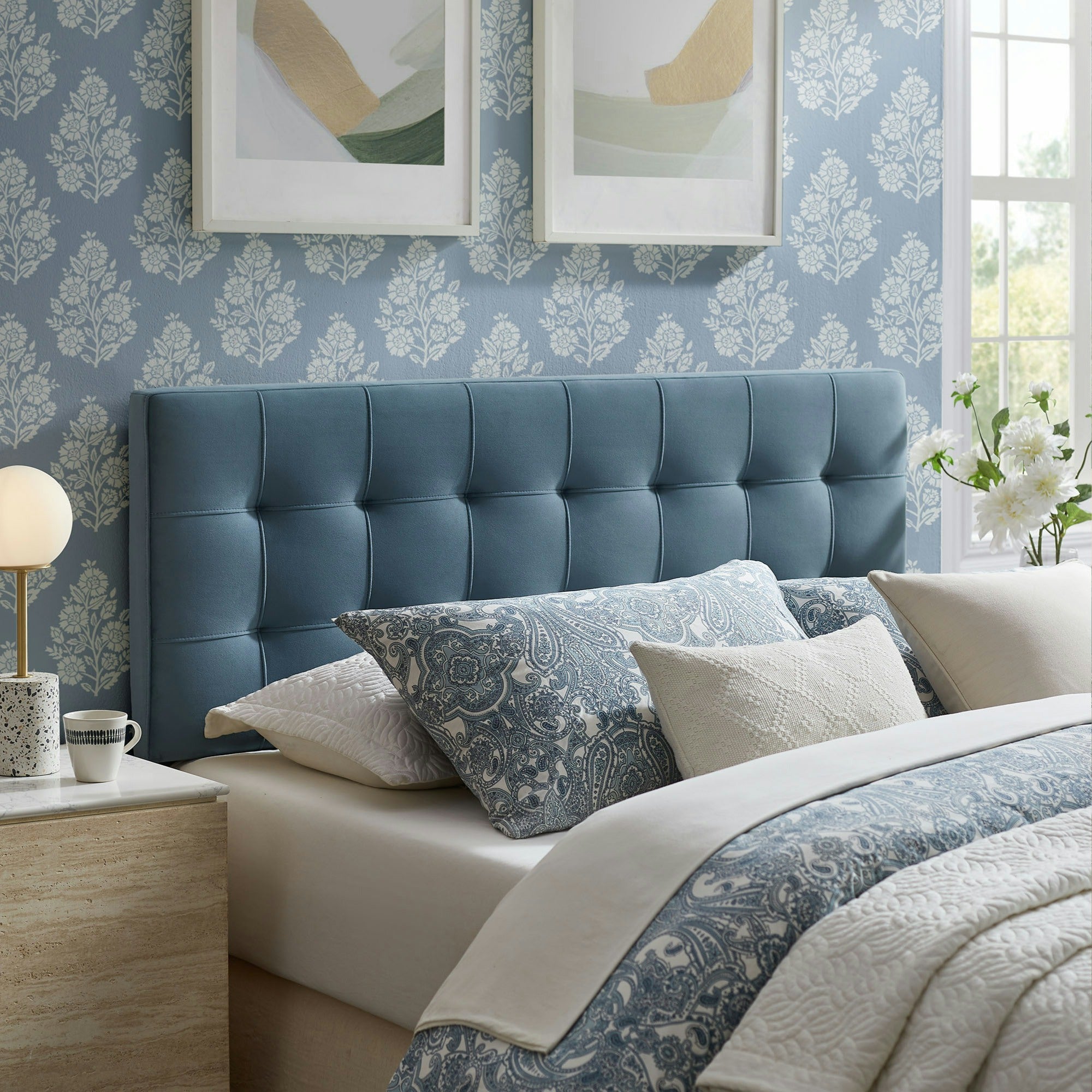 Lily Stain-Resistant Performance Velvet Full Size Headboard