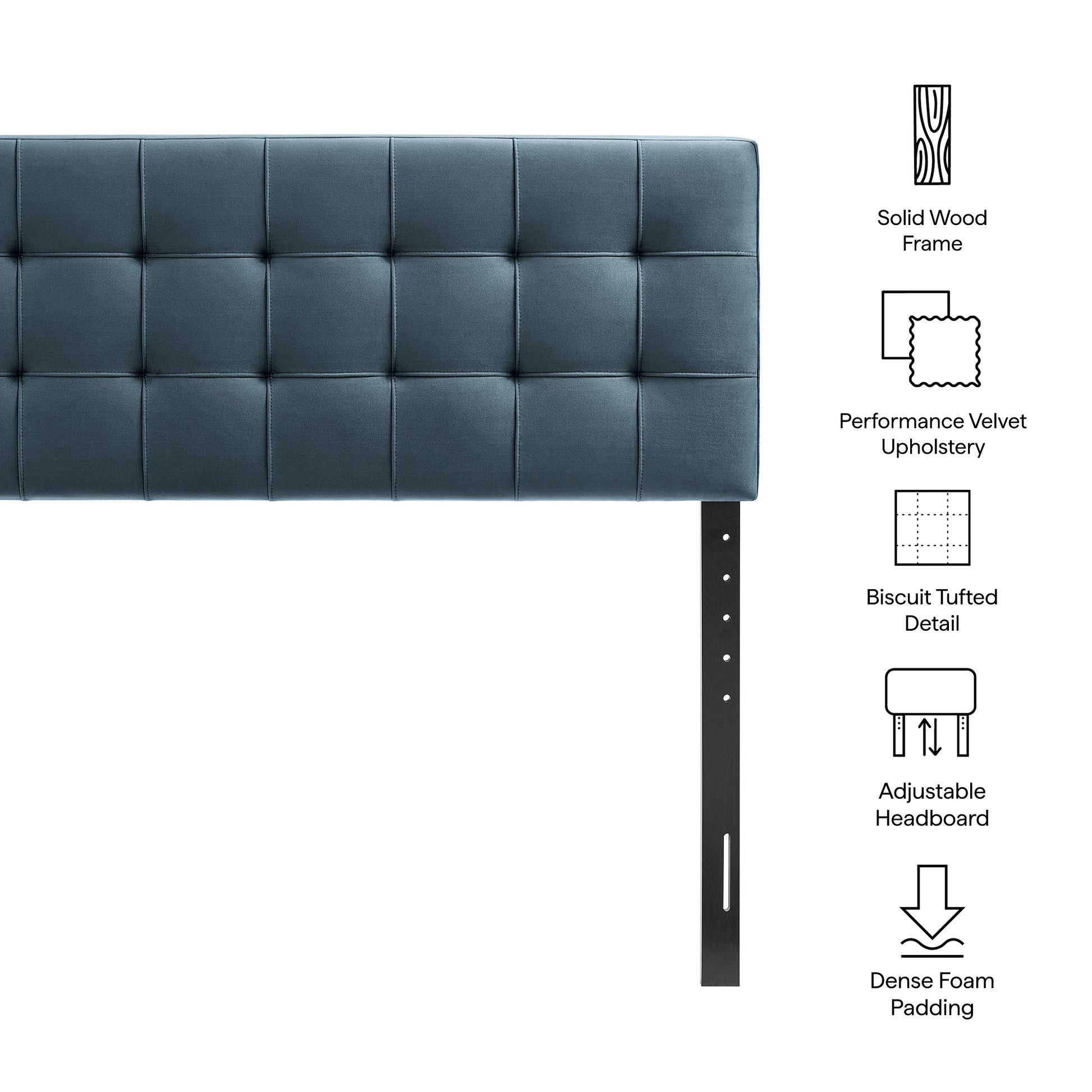 Lily Stain-Resistant Performance Velvet Full Size Headboard