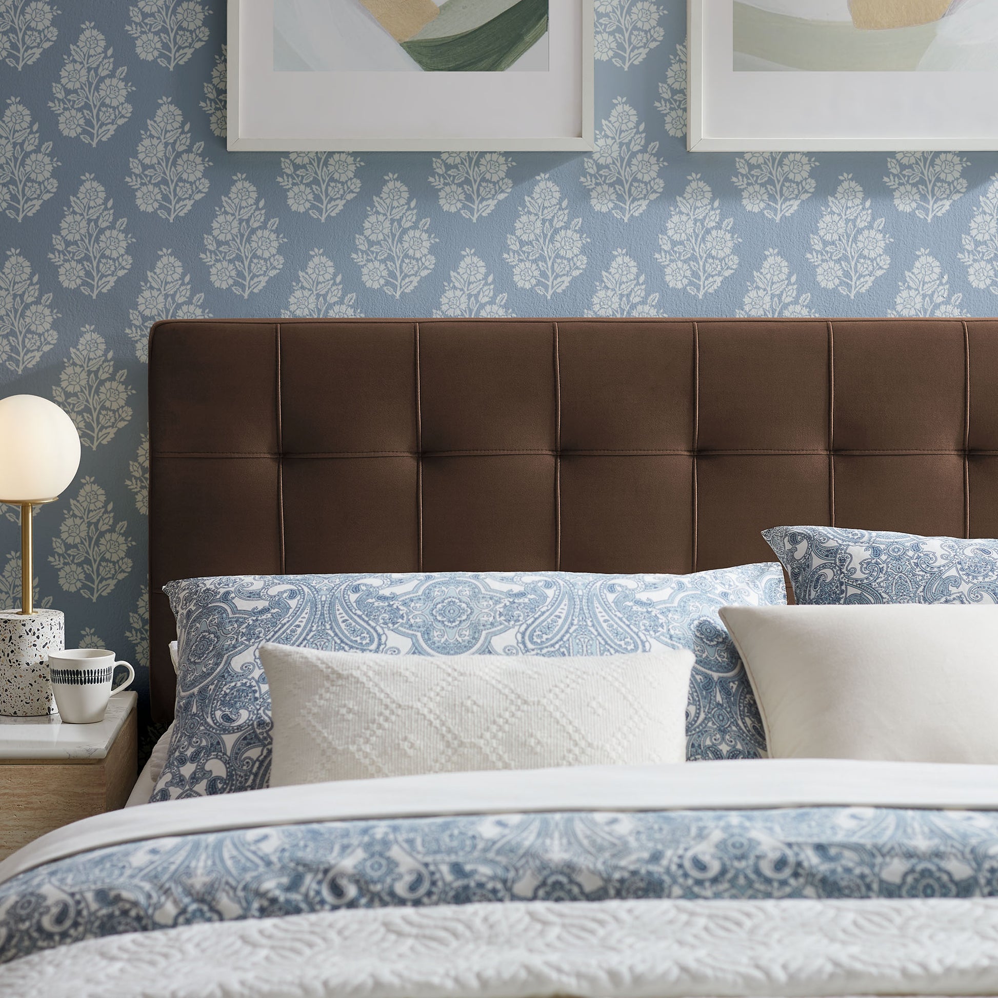 Lily Stain-Resistant Performance Velvet Full Size Headboard