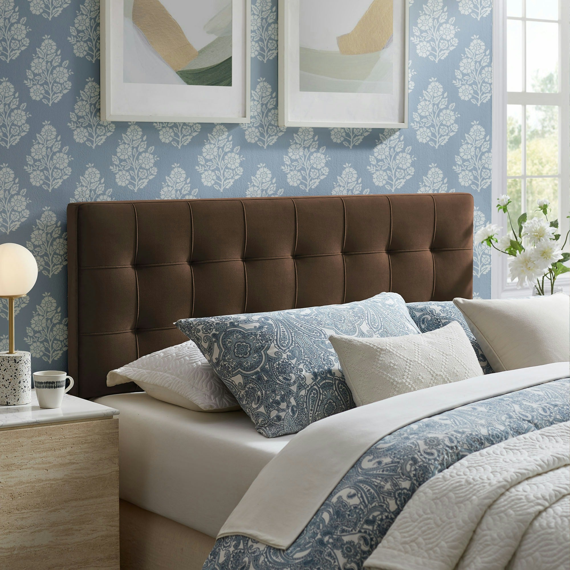 Lily Stain-Resistant Performance Velvet Full Size Headboard