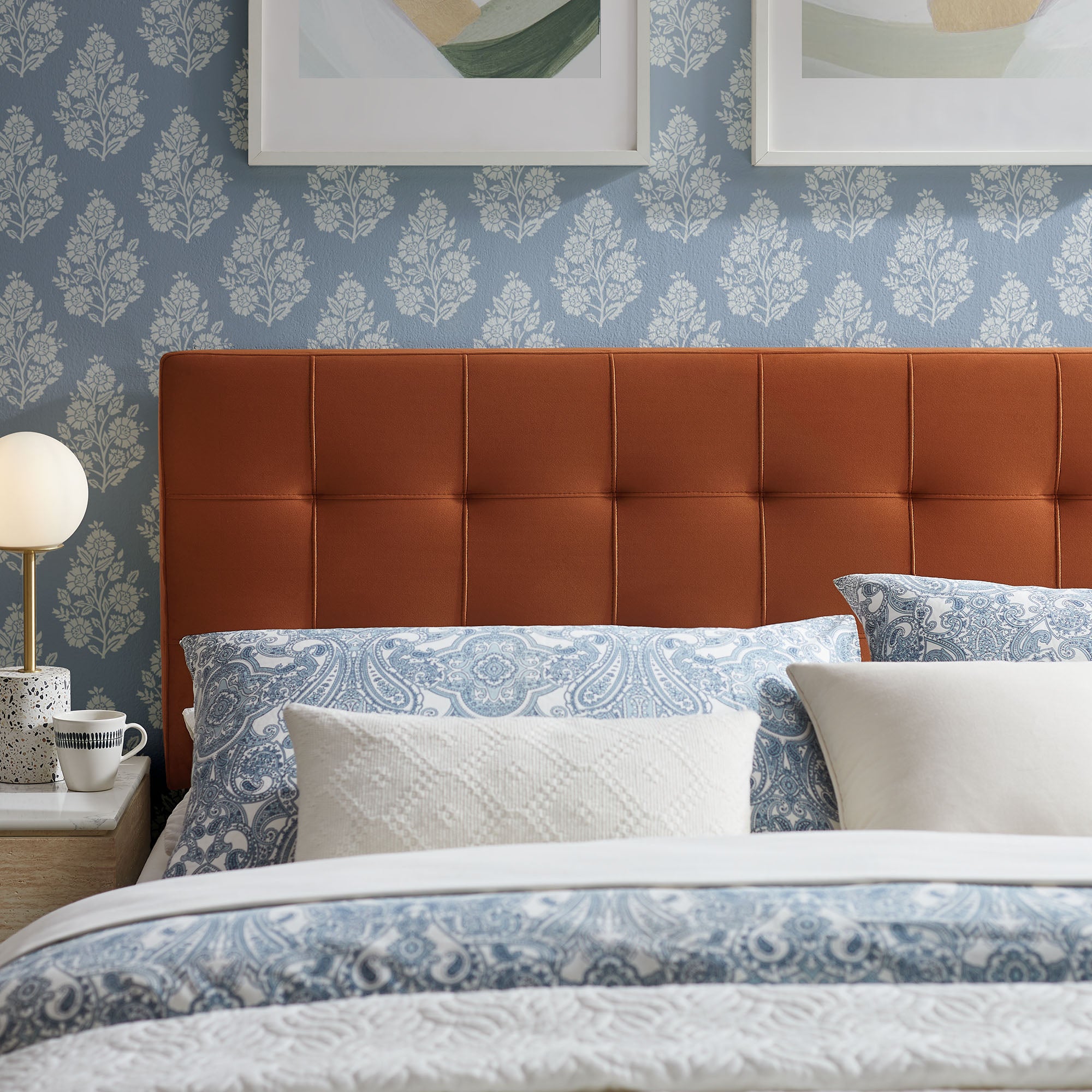 Lily Stain-Resistant Performance Velvet Full Size Headboard