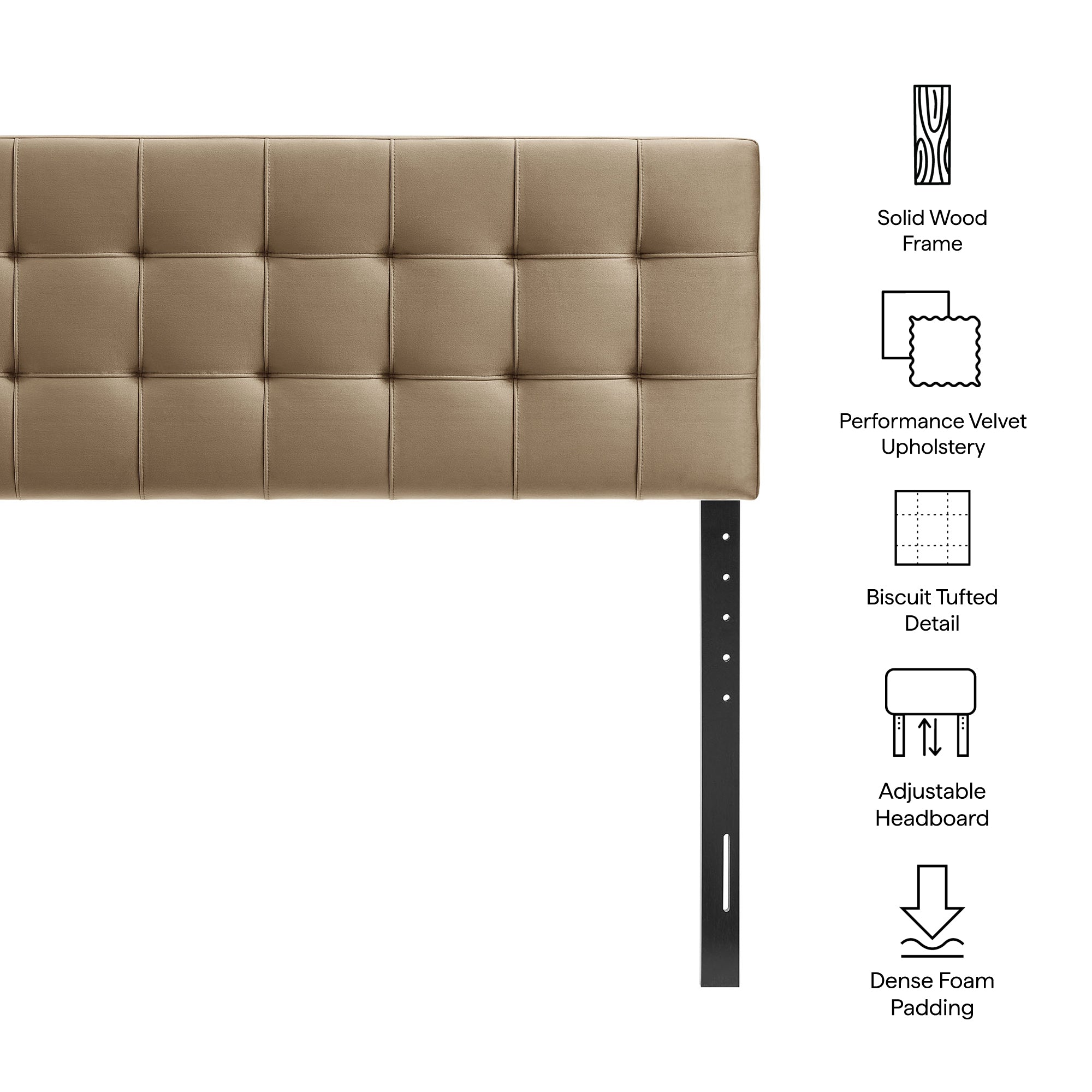 Lily Stain-Resistant Performance Velvet Full Size Headboard