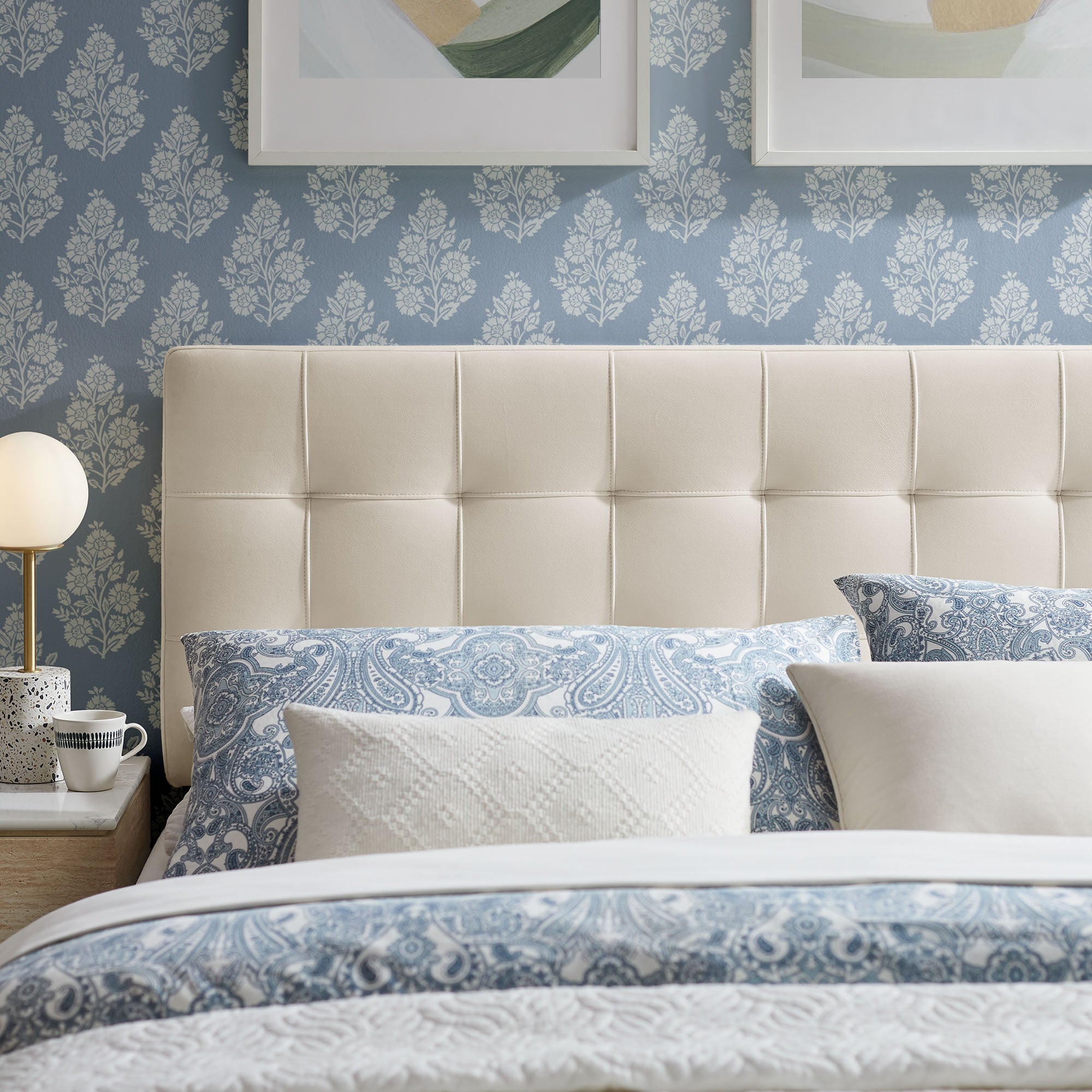 Lily Stain-Resistant Performance Velvet Queen Size Headboard