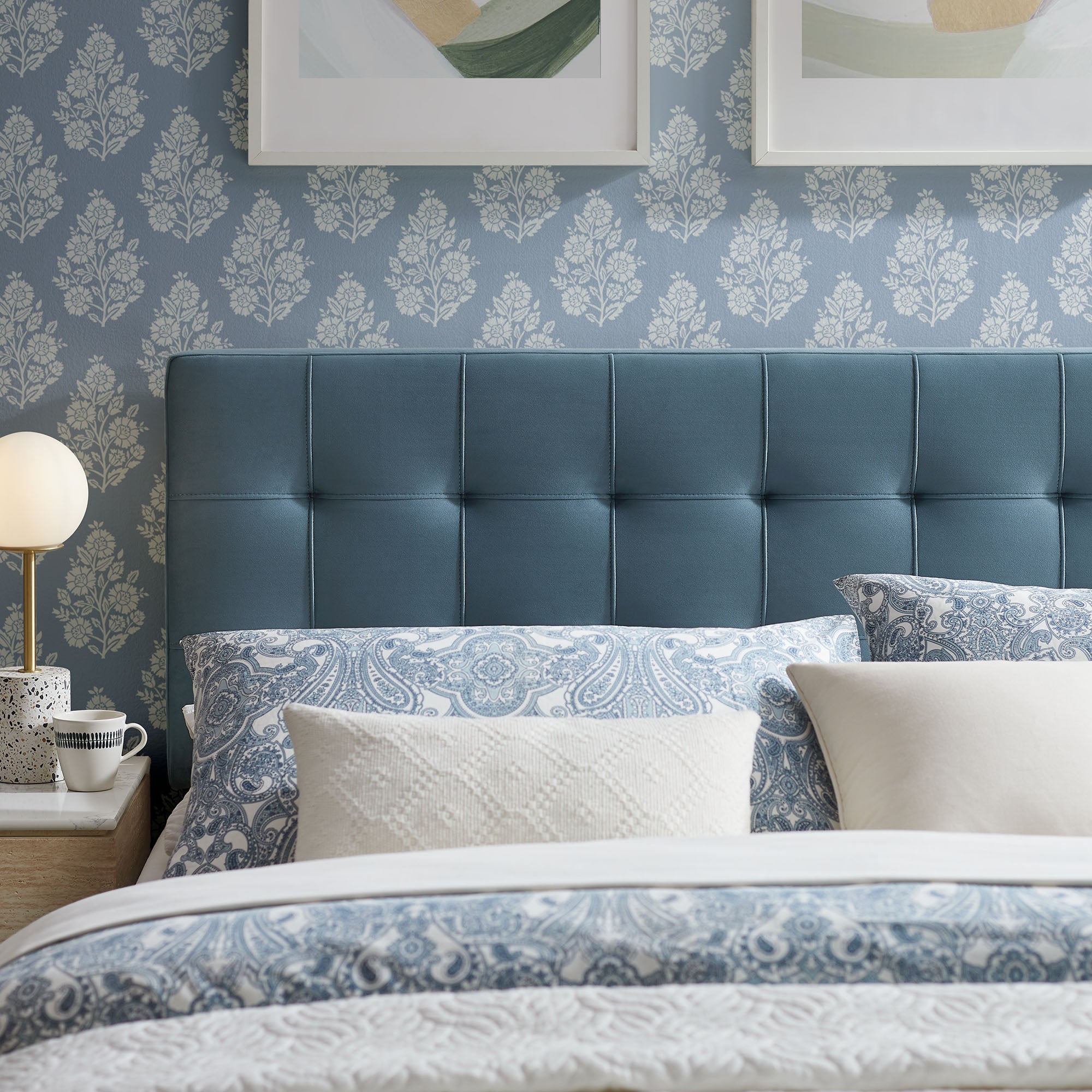 Lily Stain-Resistant Performance Velvet Queen Size Headboard