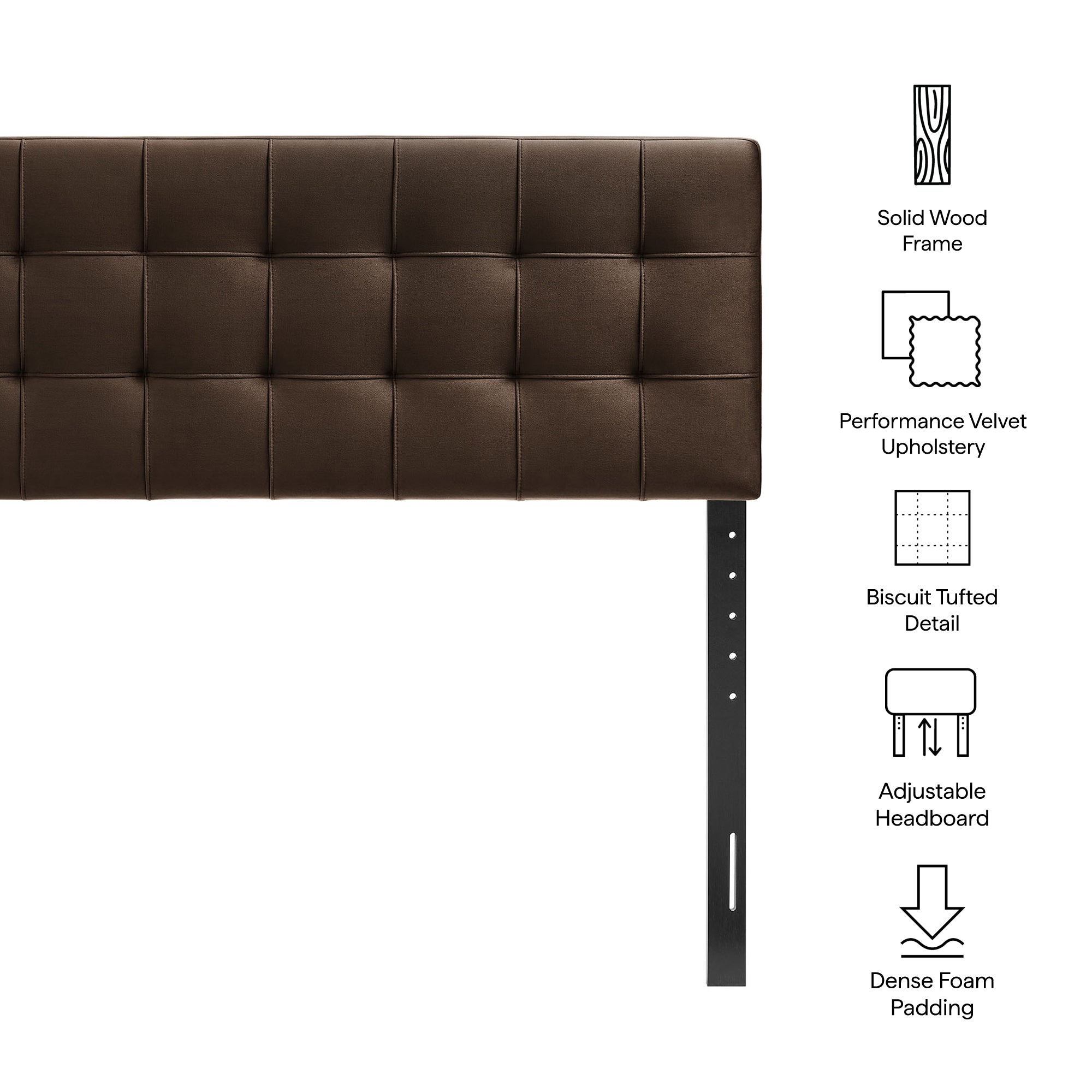 Lily Stain-Resistant Performance Velvet Queen Size Headboard