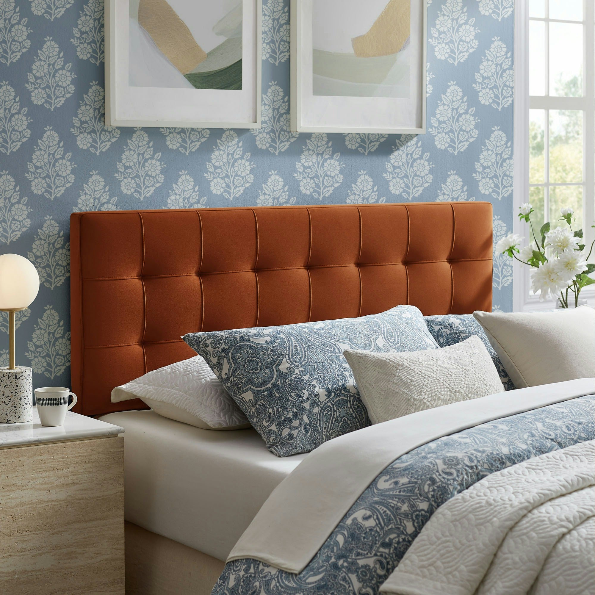 Lily Stain-Resistant Performance Velvet Queen Size Headboard