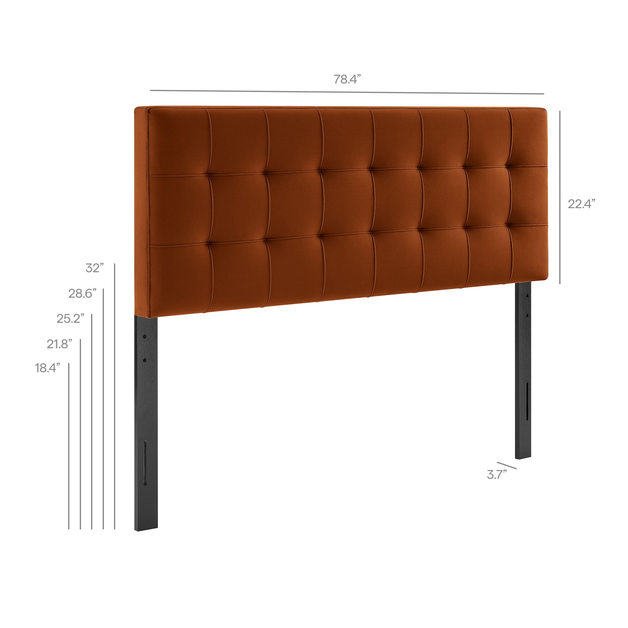 Lily Stain-Resistant Performance Velvet King Size Headboard