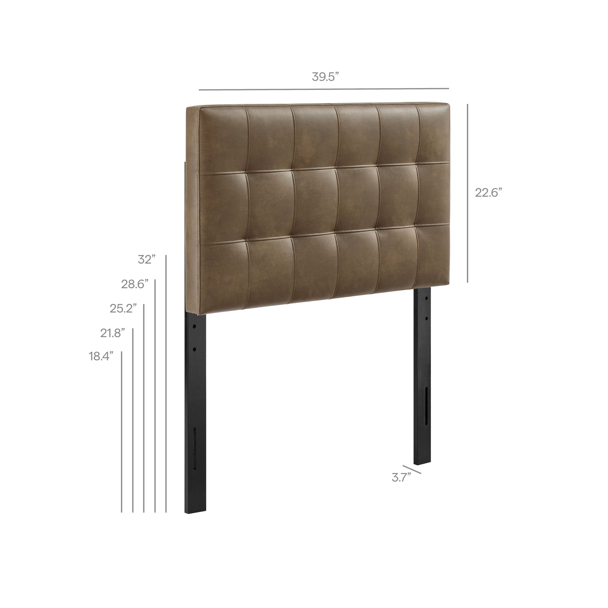 Lily Vegan Leather Twin Size Headboard - Toast