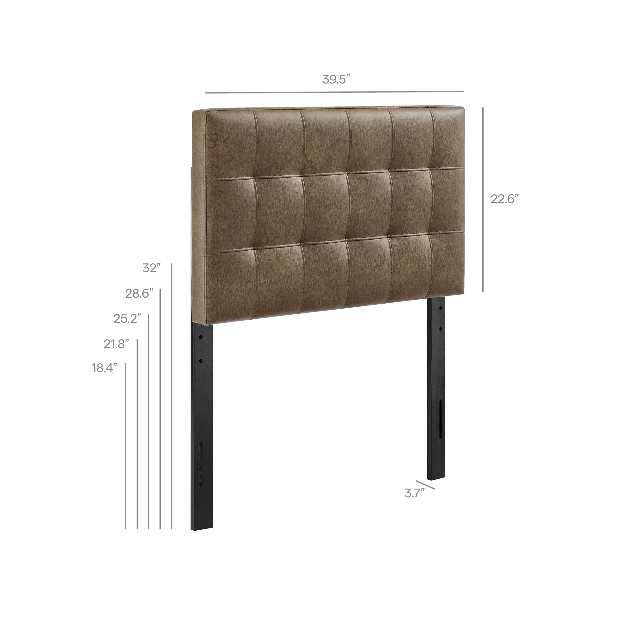 Lily Vegan Leather Twin Size Headboard - Toast