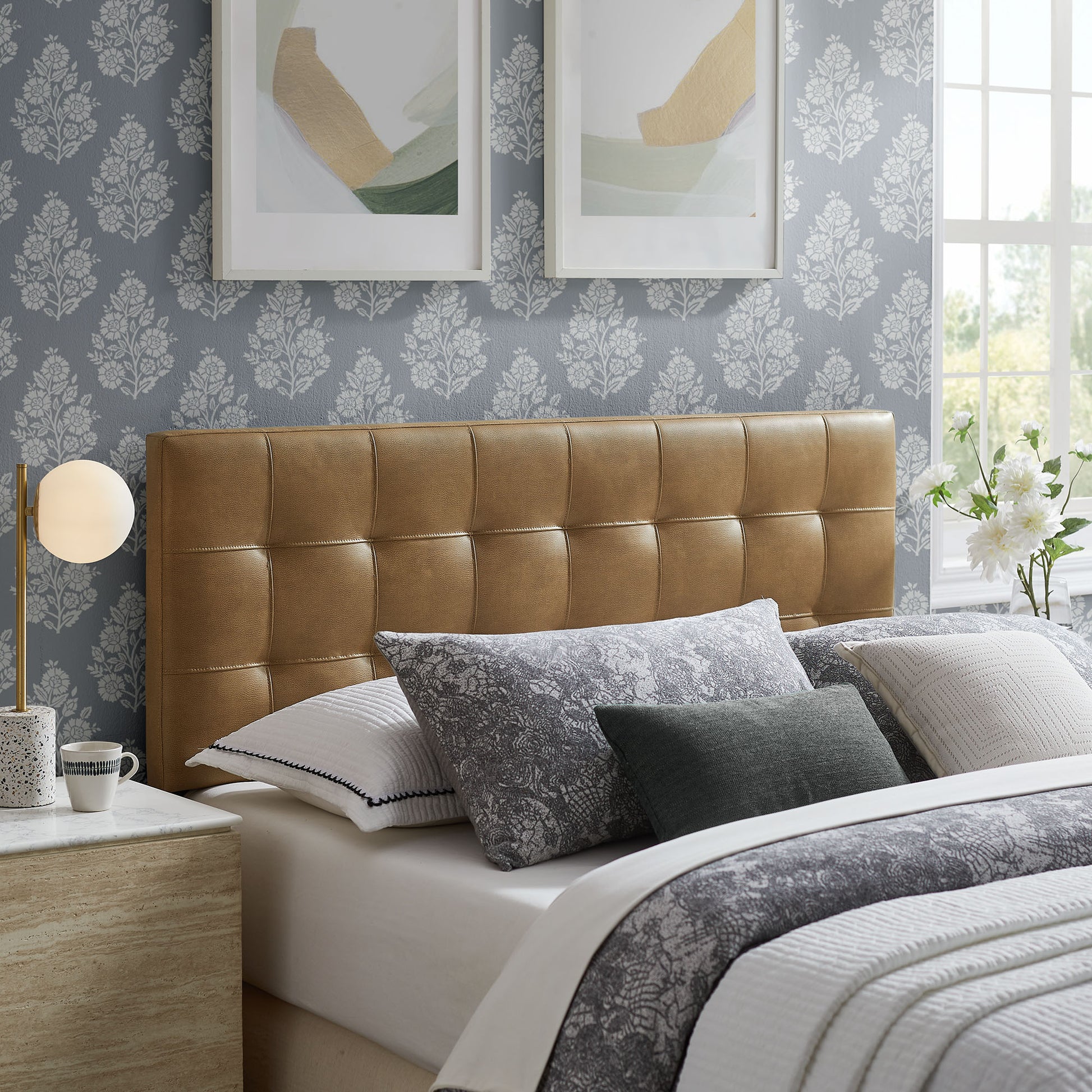Lily Vegan Leather Full Size Headboard
