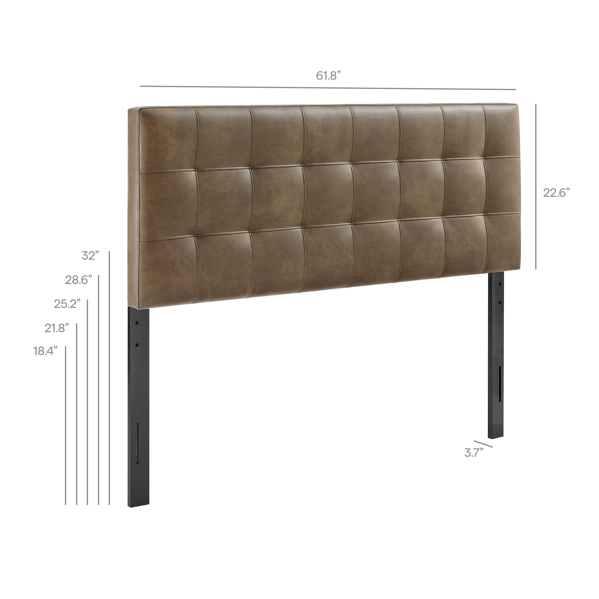 Lily Vegan Leather Headboard - Toast