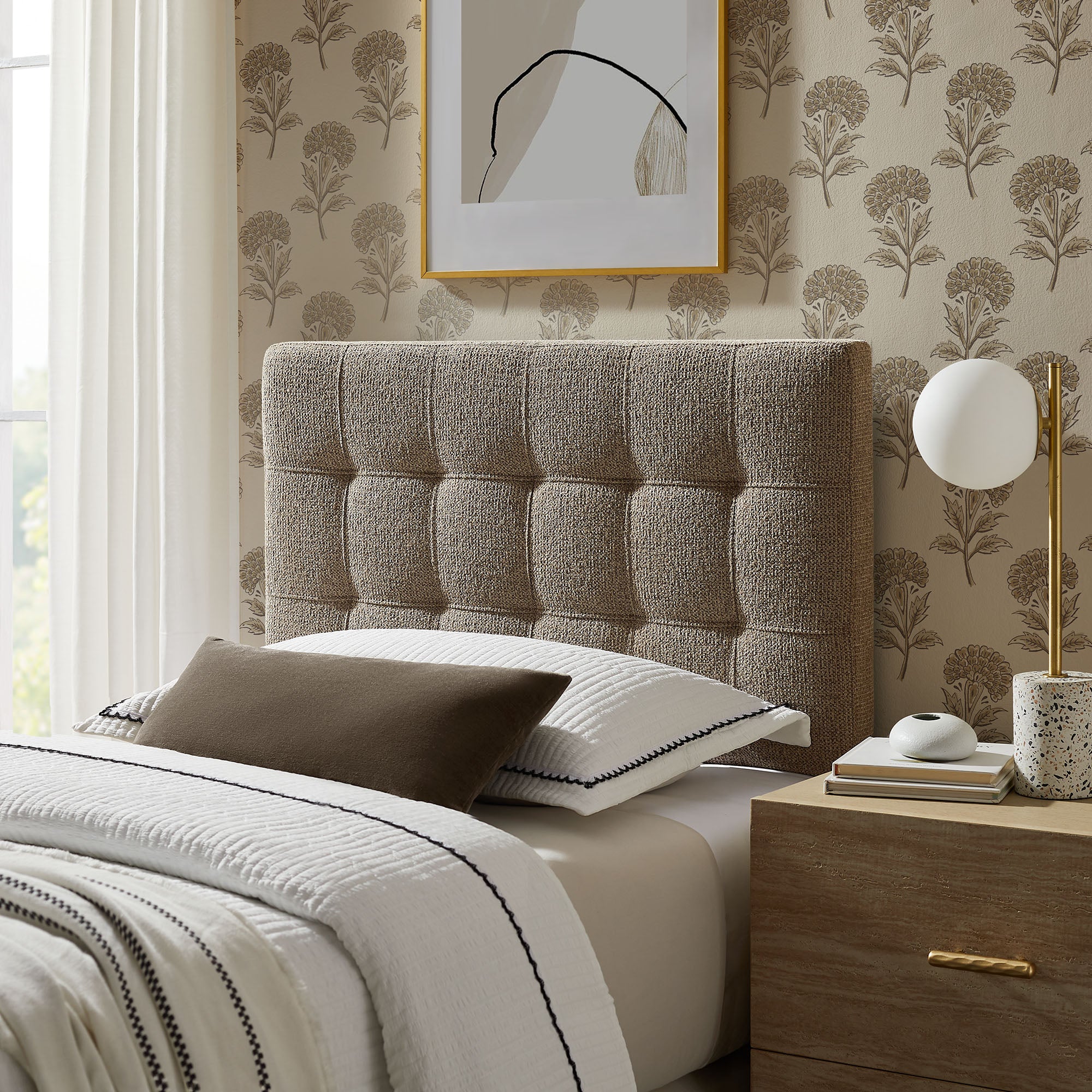 Lily Upholstered Twin Size Headboard
