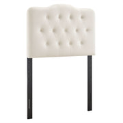 Annabel Stain-Resistant Performance Velvet Twin Headboard - Alabaster