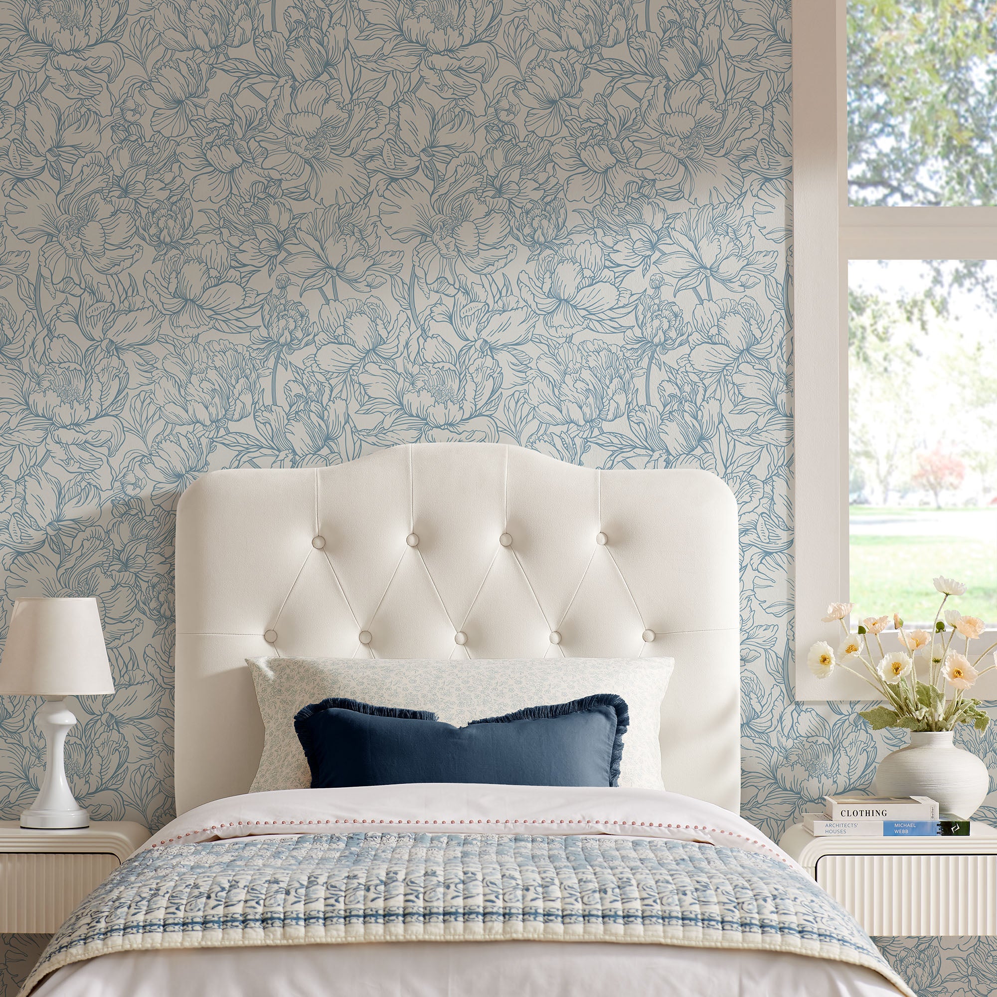 Annabel Stain-Resistant Performance Velvet Twin Headboard