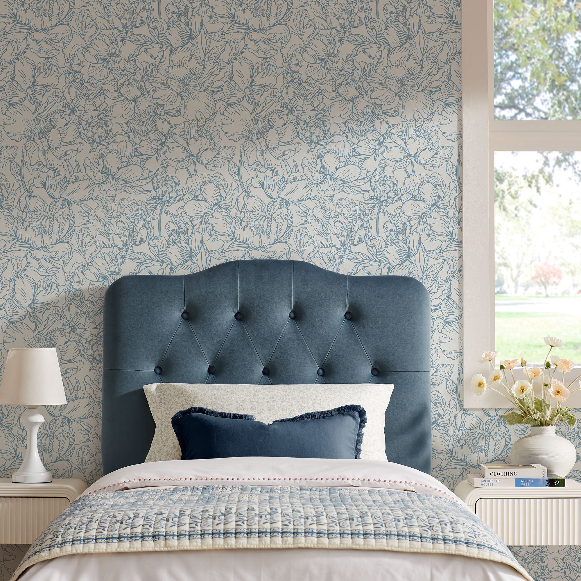 Annabel Stain-Resistant Performance Velvet Twin Headboard
