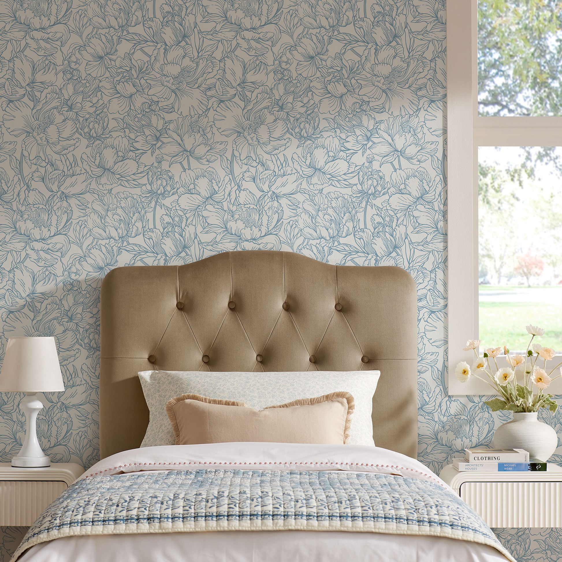 Annabel Stain-Resistant Performance Velvet Twin Headboard