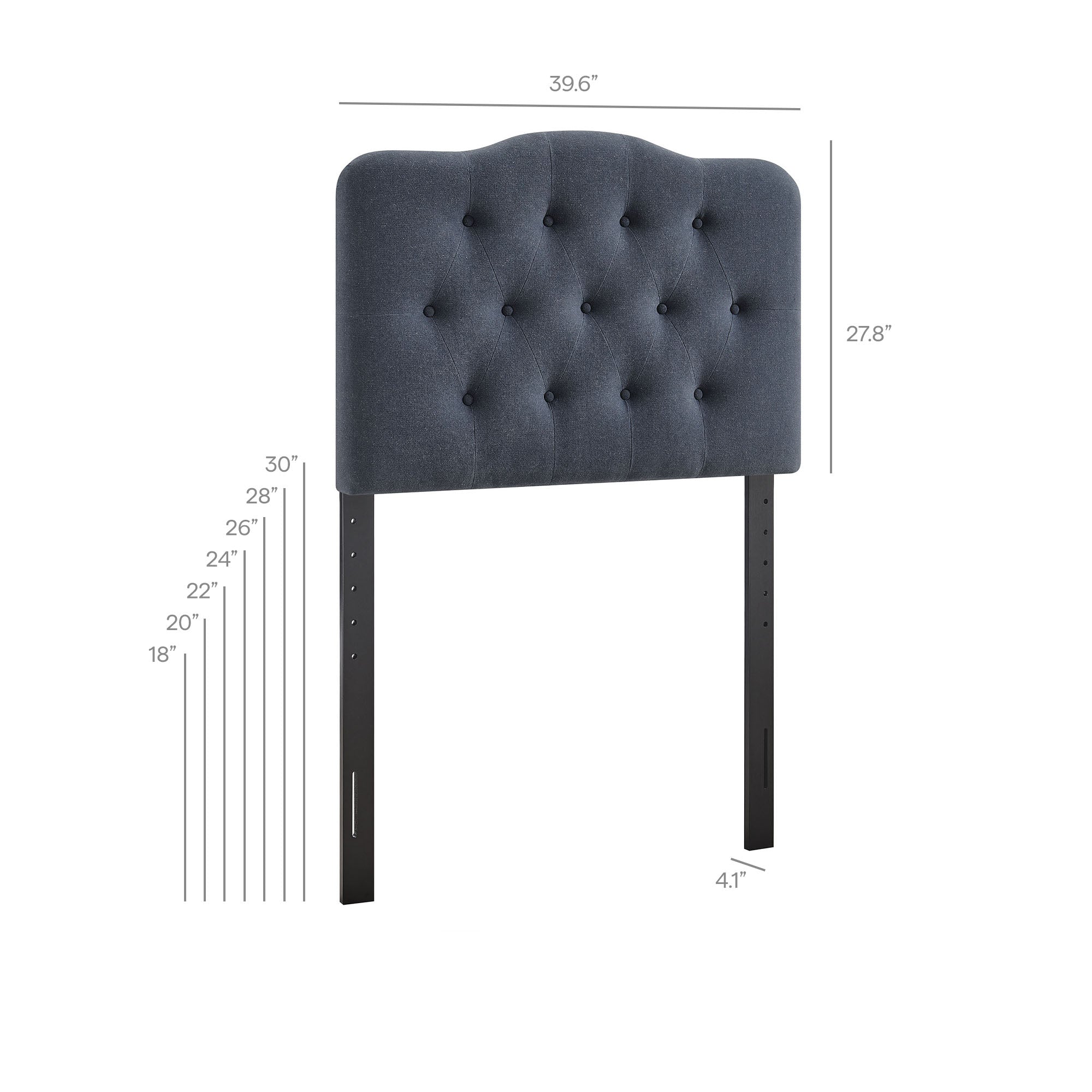 Annabel Premium Linen Blend Twin Headboard