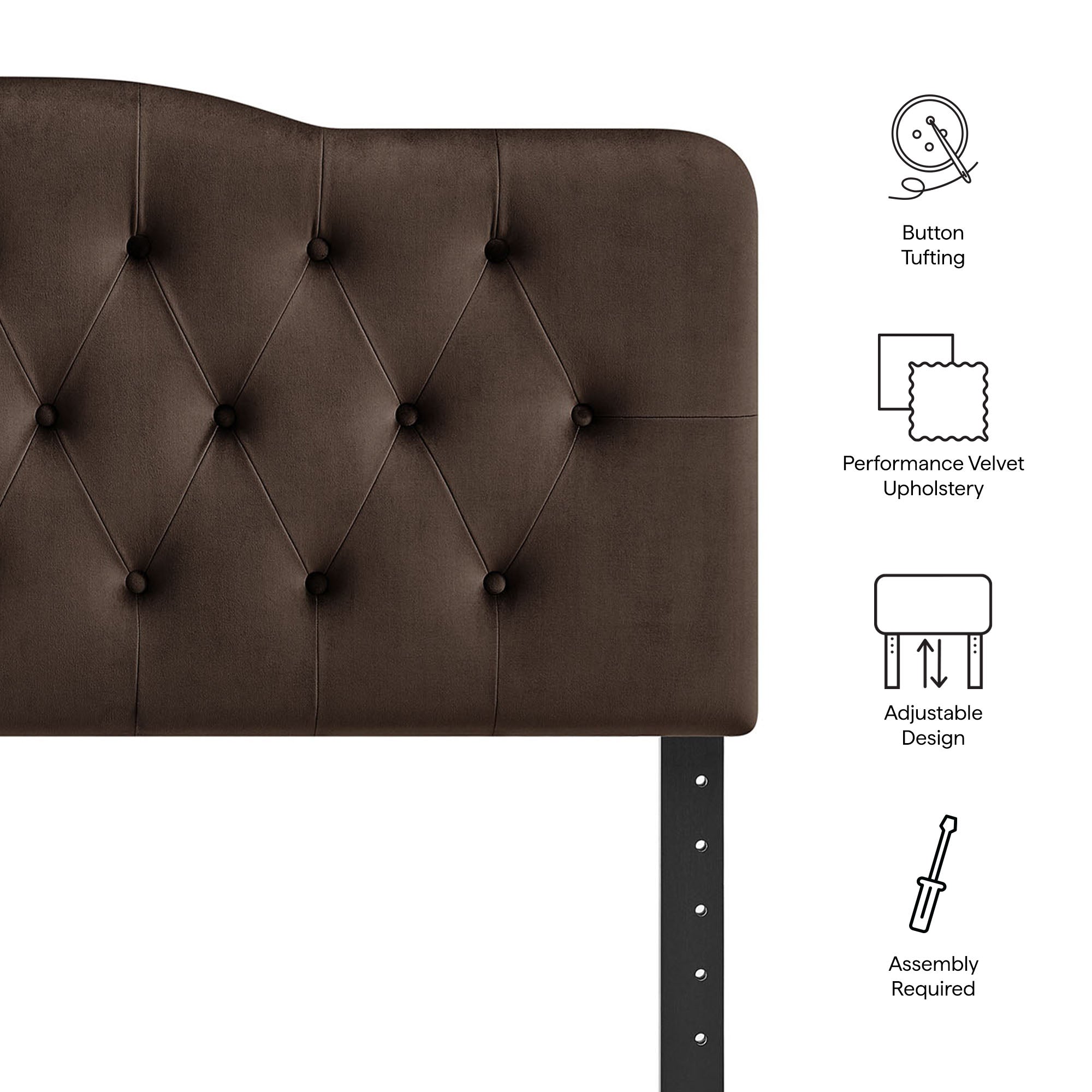 Annabel Stain-Resistant Performance Velvet Full Headboard