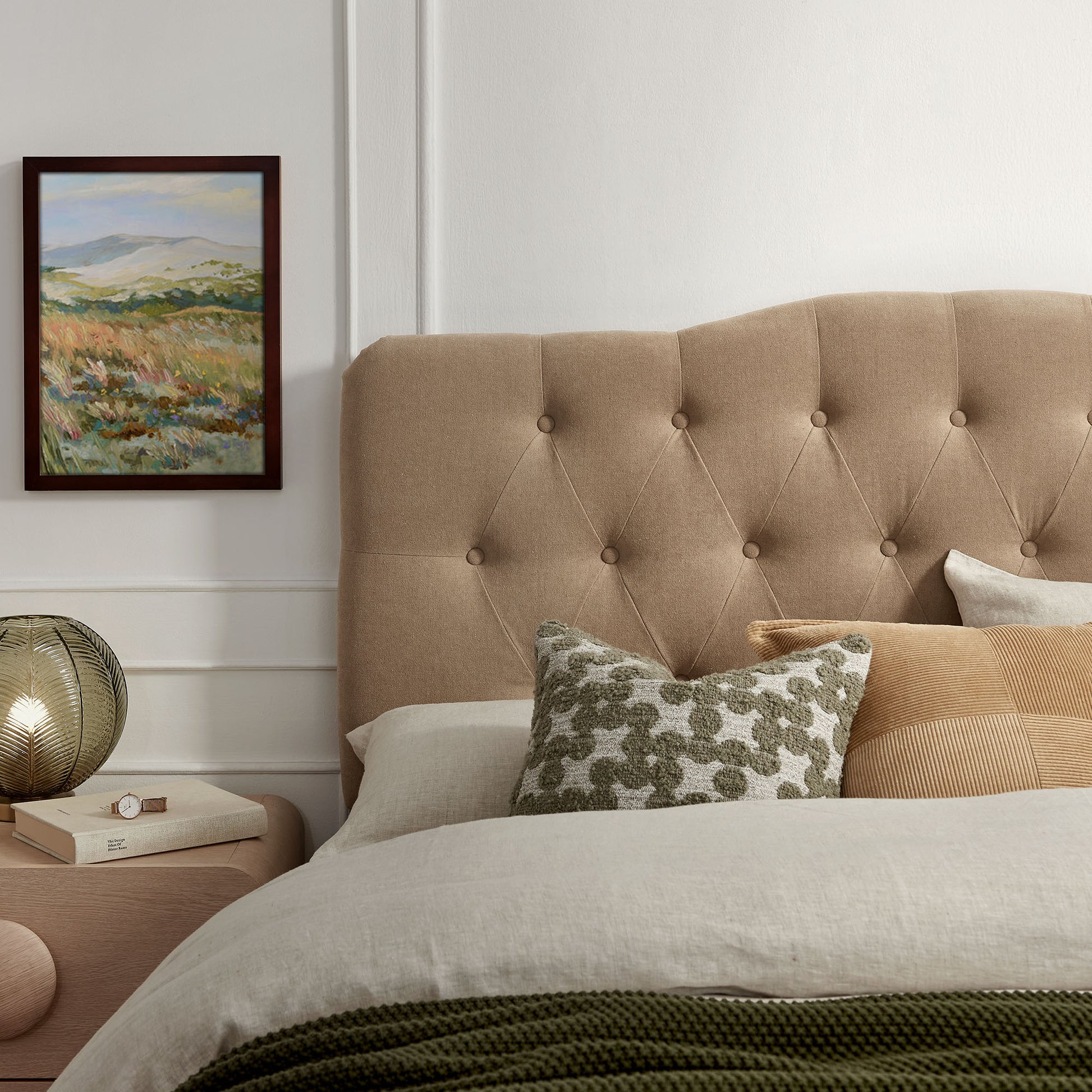 Annabel Premium Linen Blend Full Headboard