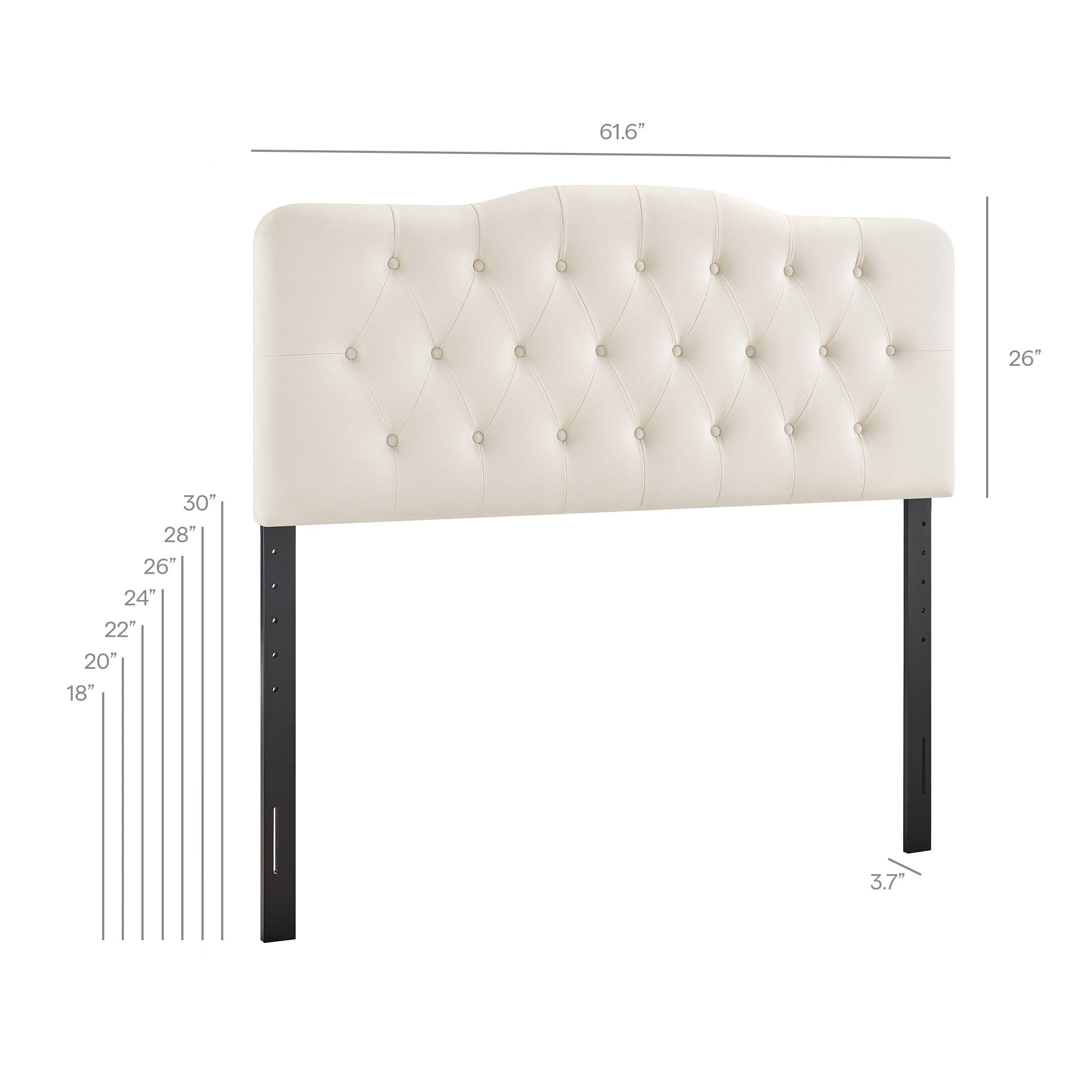 Annabel Stain-Resistant Performance Velvet Queen Headboard - Cadet Blue